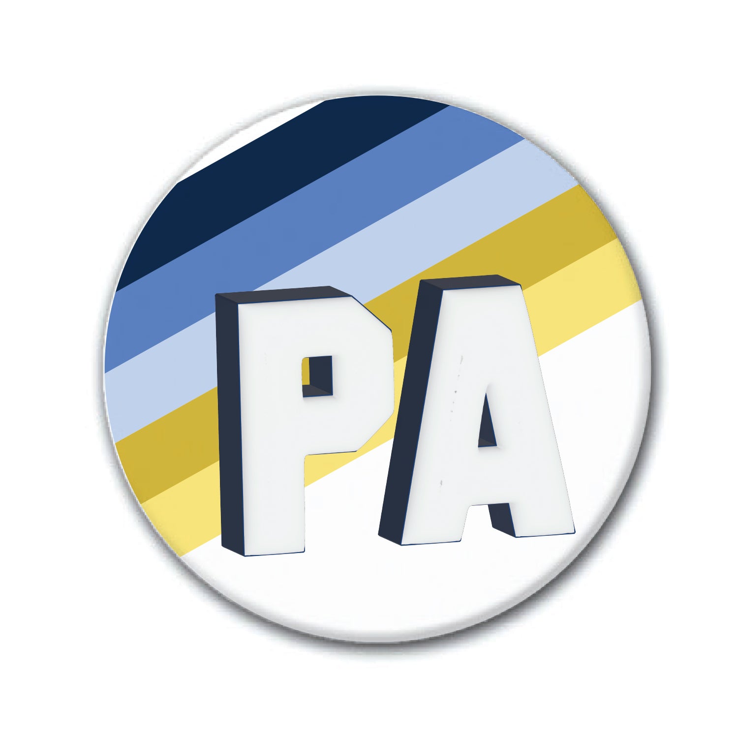 Button - PA/Stripes
