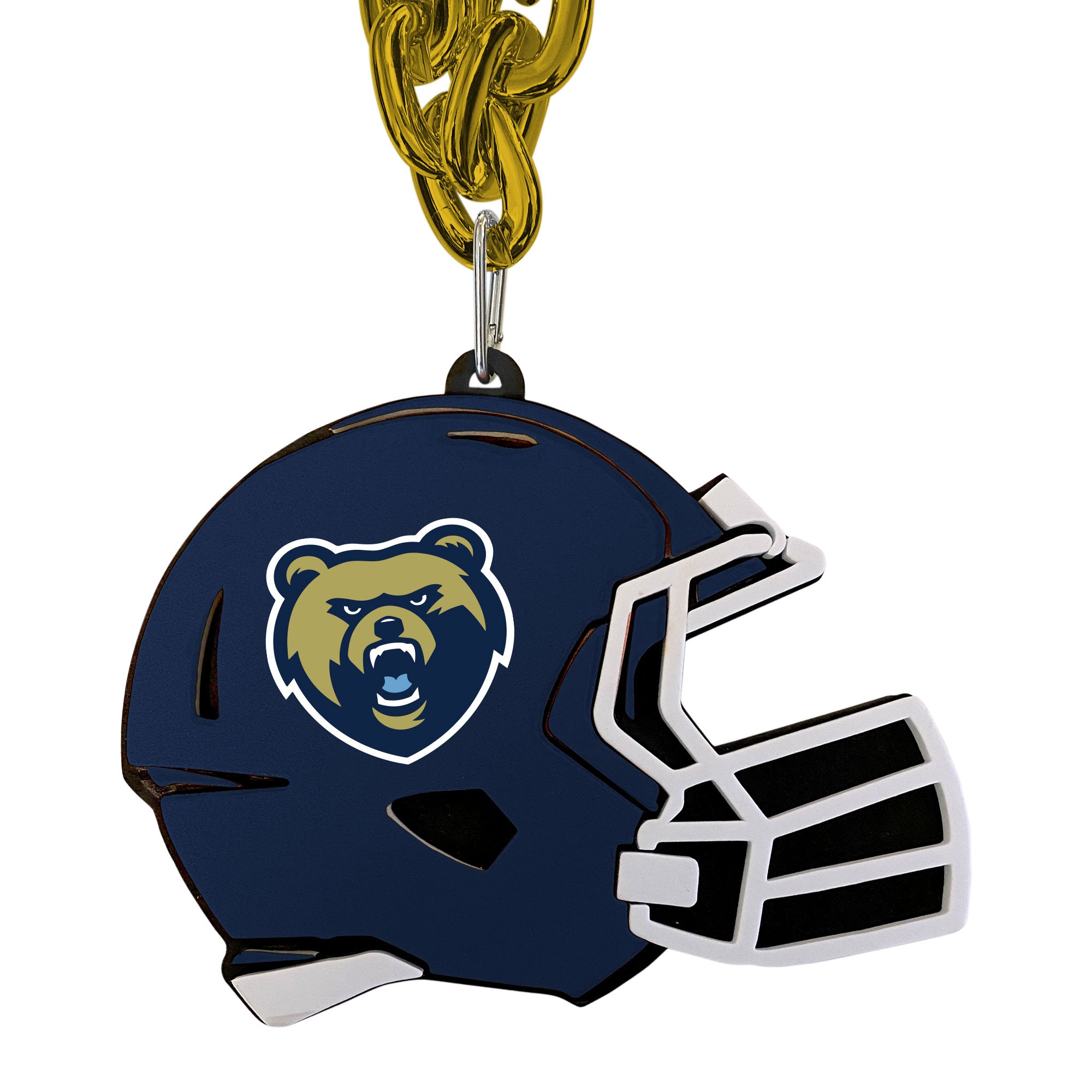 Overszied Gameday Gold Chain w/ Foam Helmet Medallion