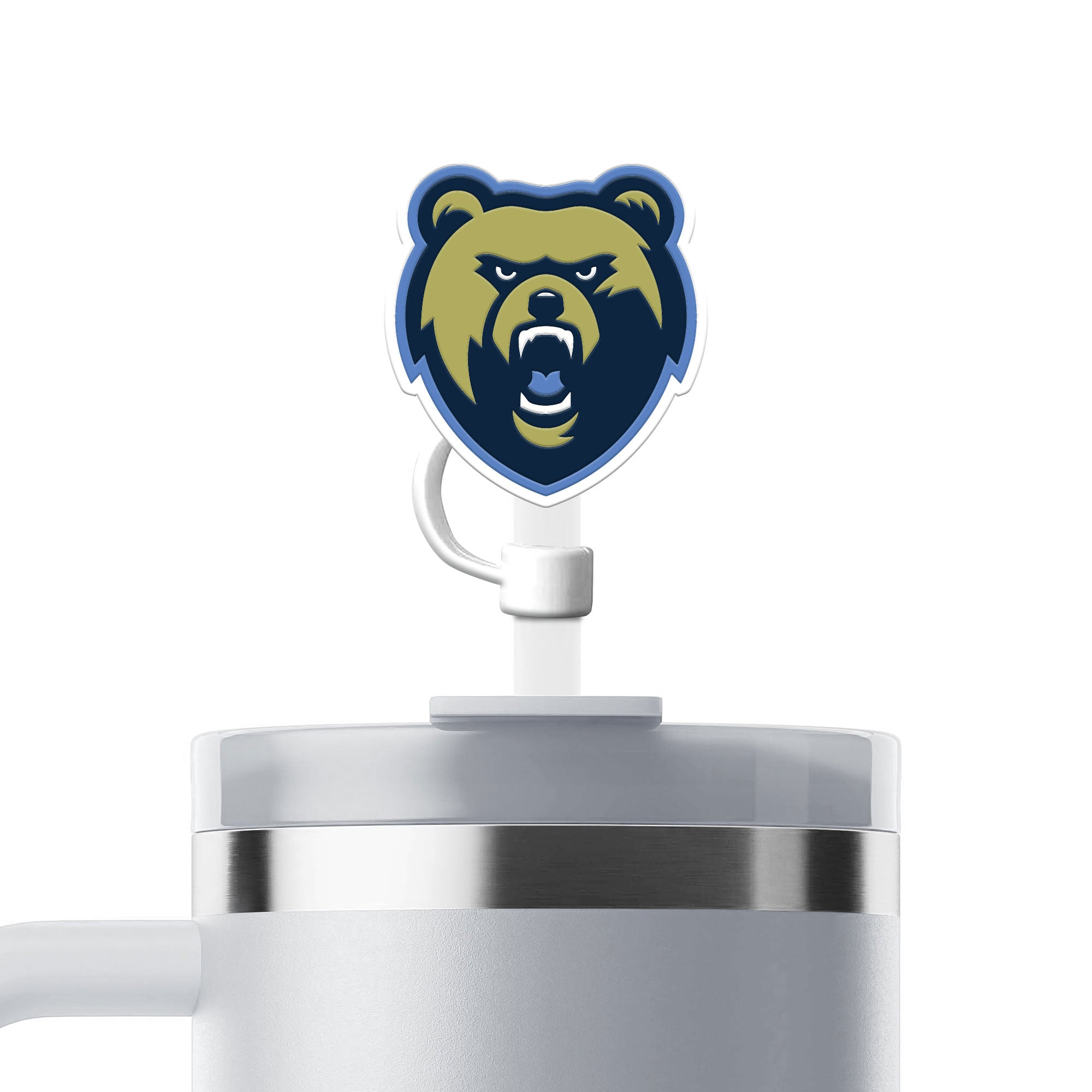 PVC Straw Topper (2 Pack) - Bear Head