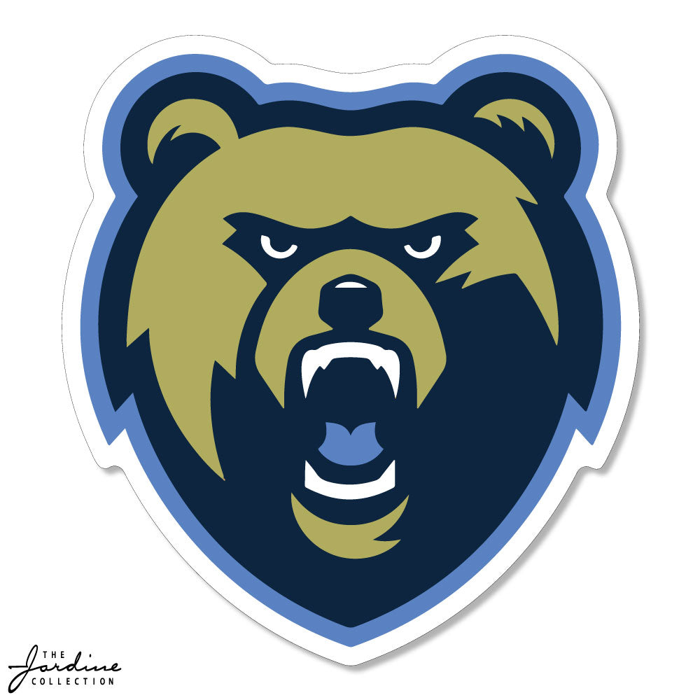 Vinyl Decal - Bear Head (3.5" X 3.5")