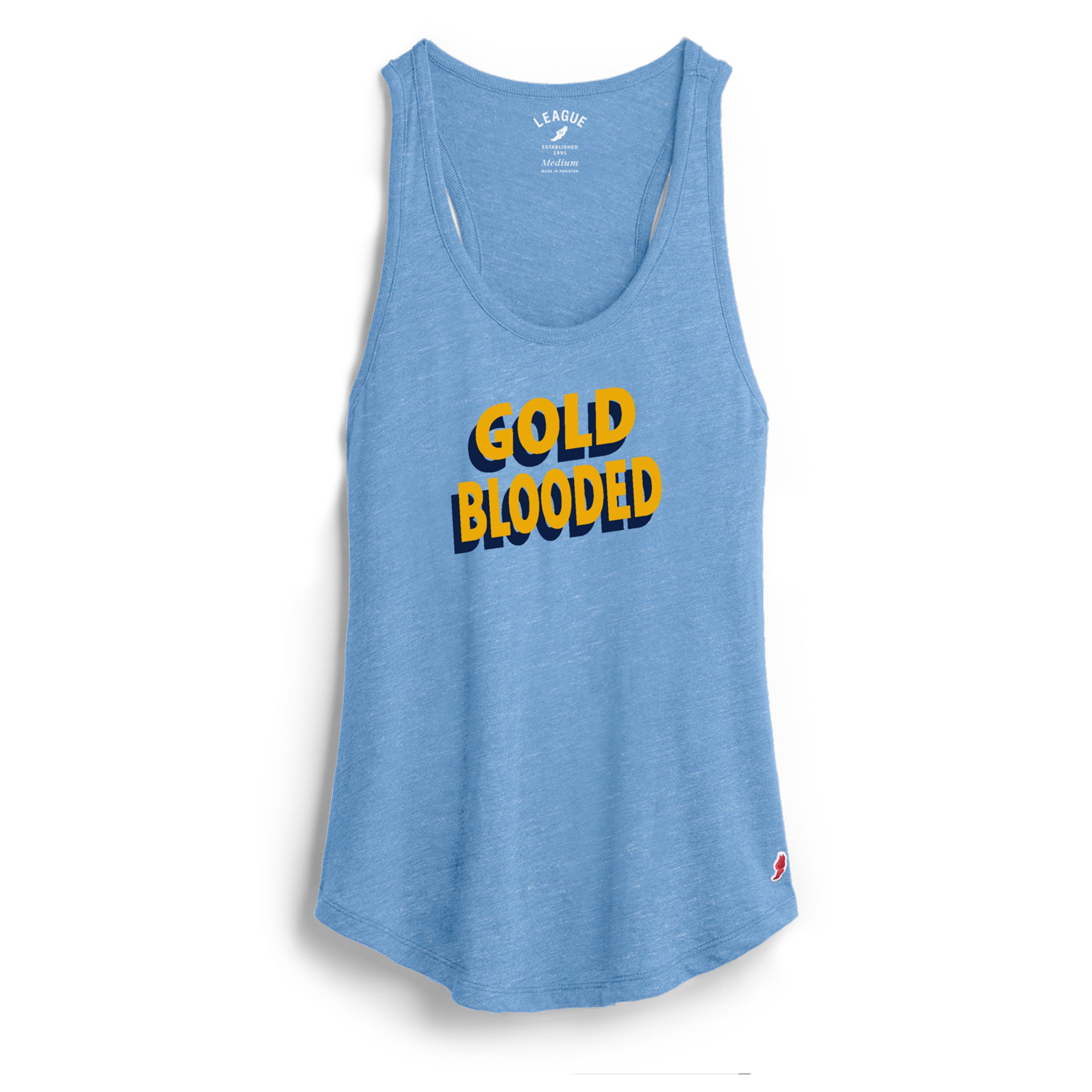 Women's League Intramural Tank - Hthr Pwr Blue - GOLD BLOODED