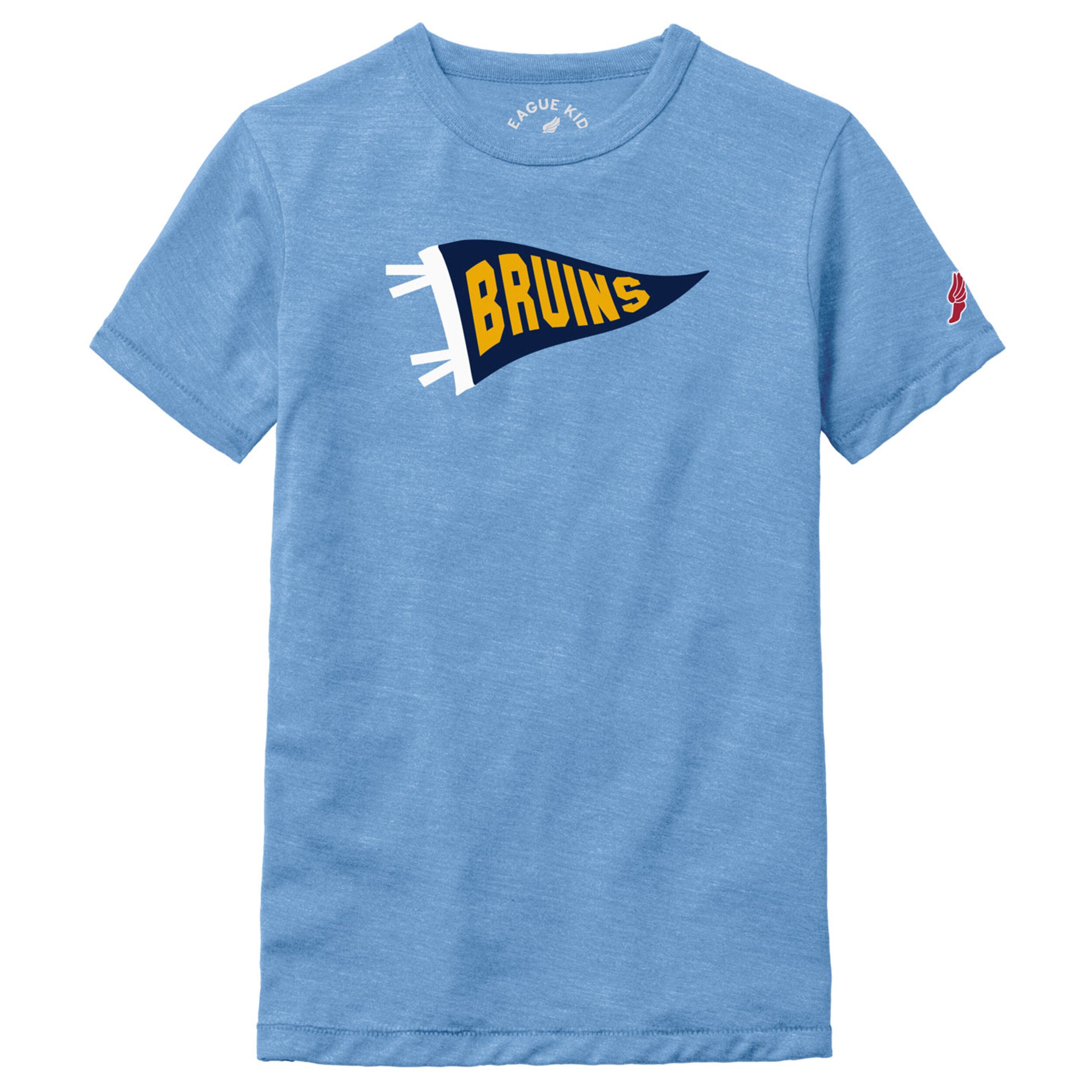 Girls' League Light Blue Tee - BRUINS Pennant