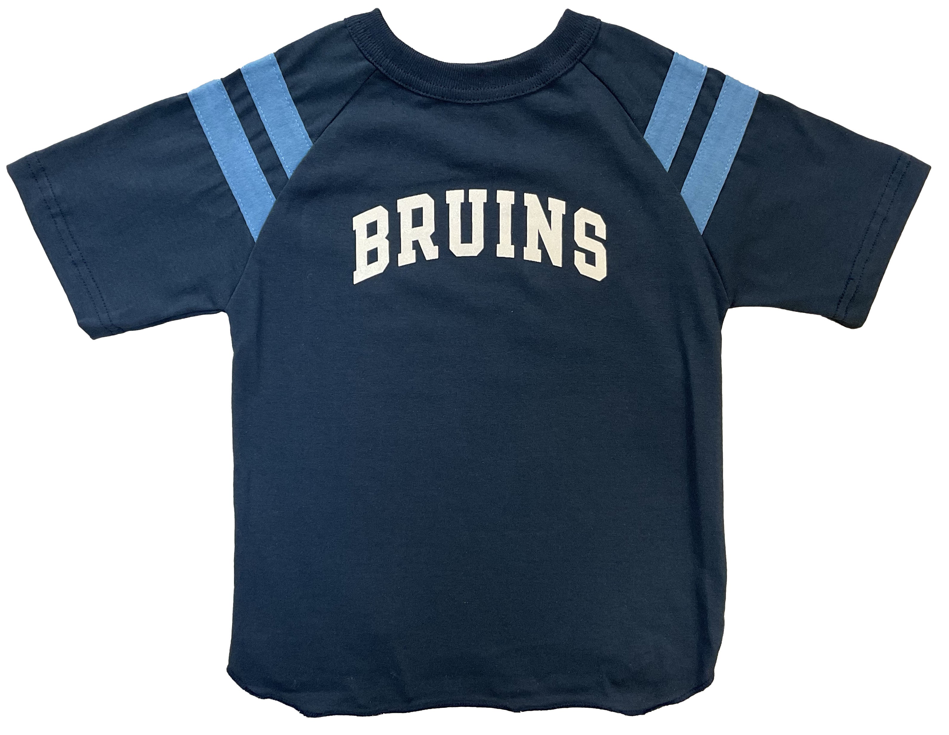 Girls' Third Street Navy SS Tee with Stripes - BRUINS