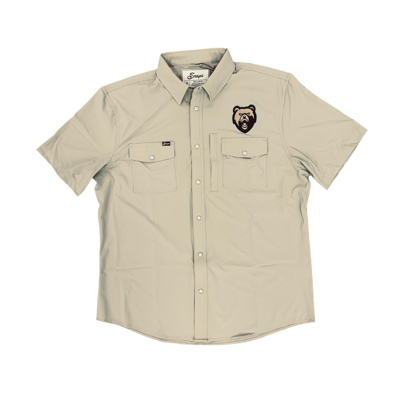 Snaps The Traveler Kahki Short Sleeve - Bear Head