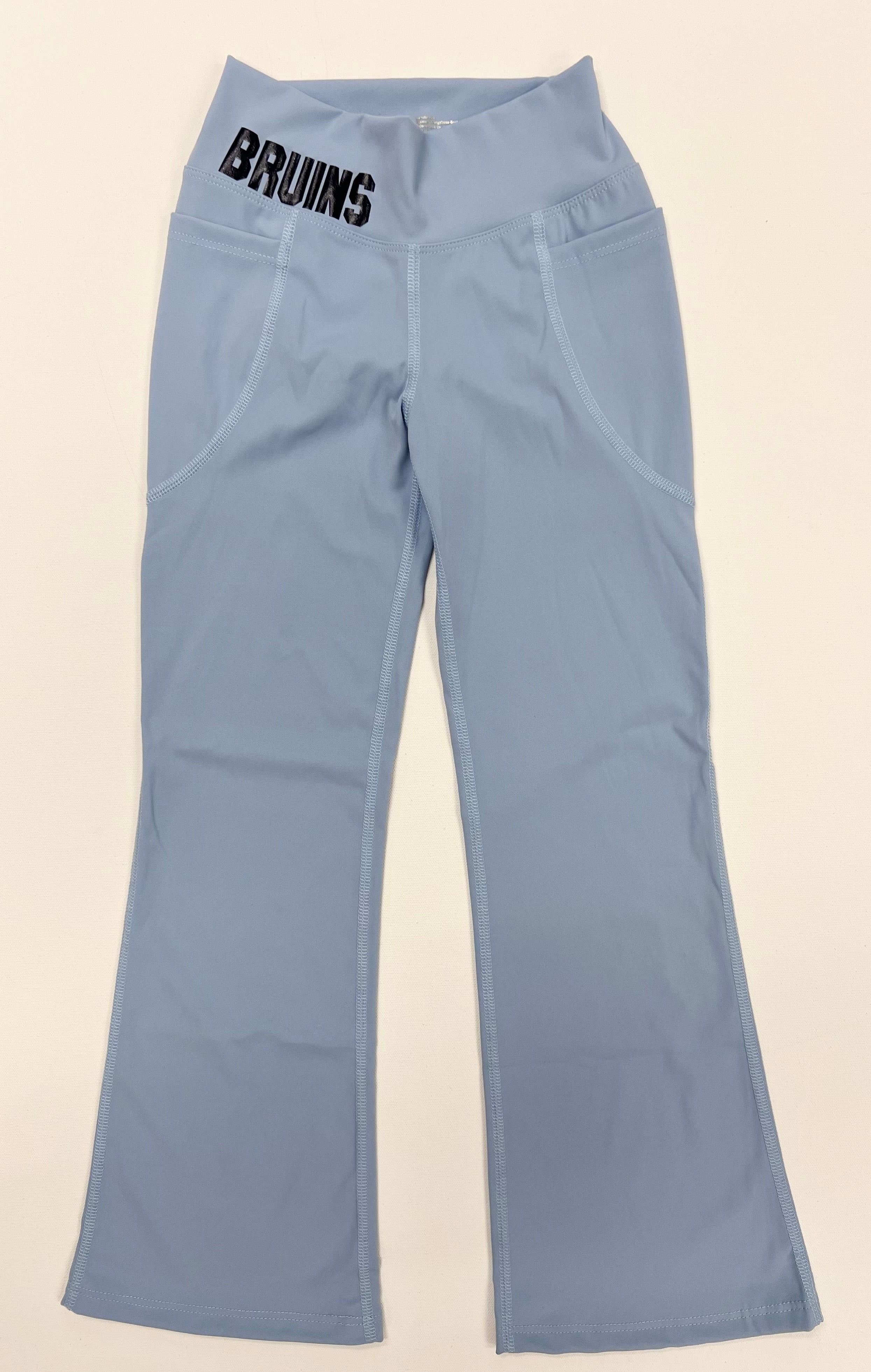 Girls' Flare Leggings with Pocket - Light Blue