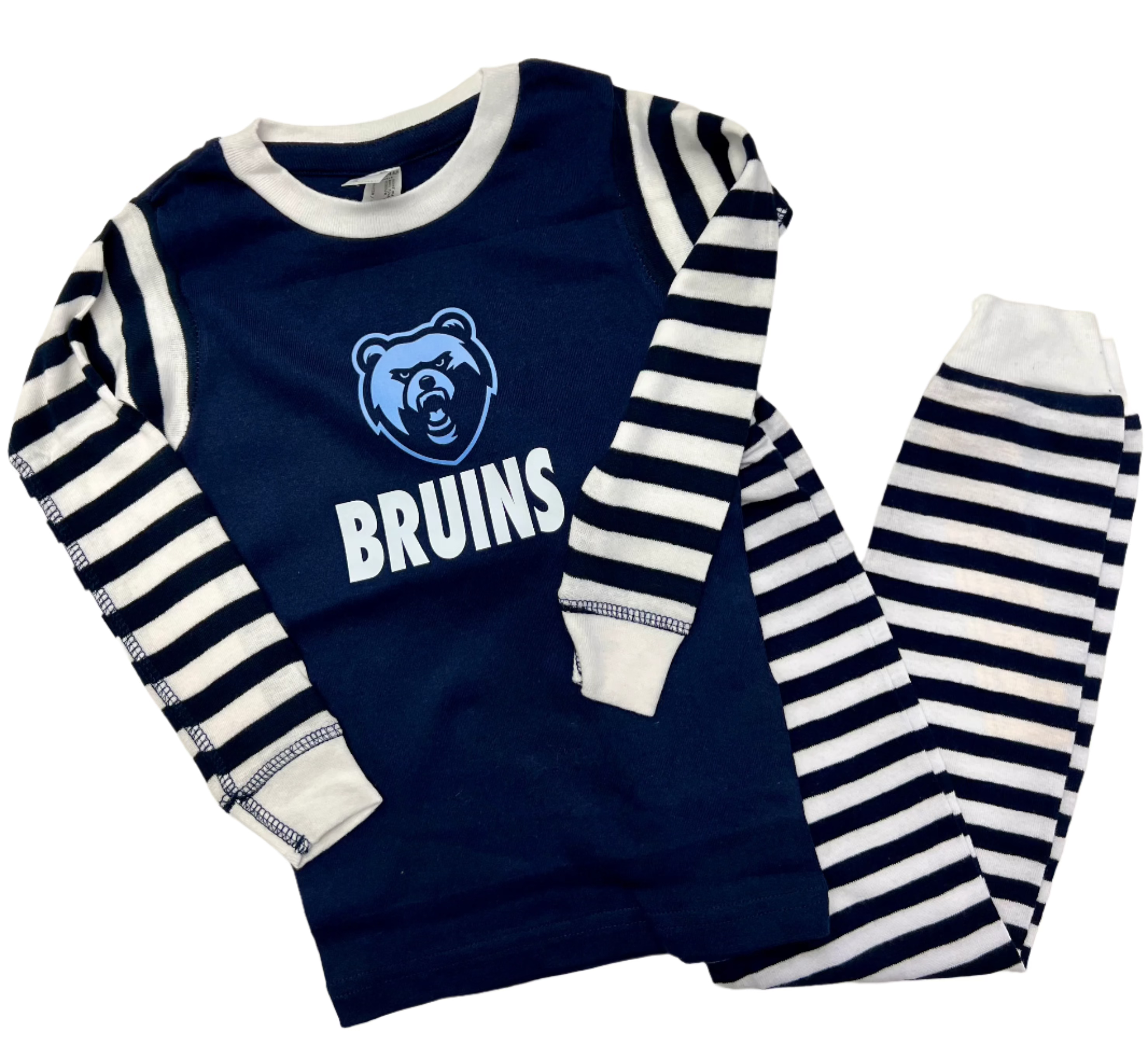 Toddler Boys' Navy/White Striped Pajama Set - Bear/Bruins