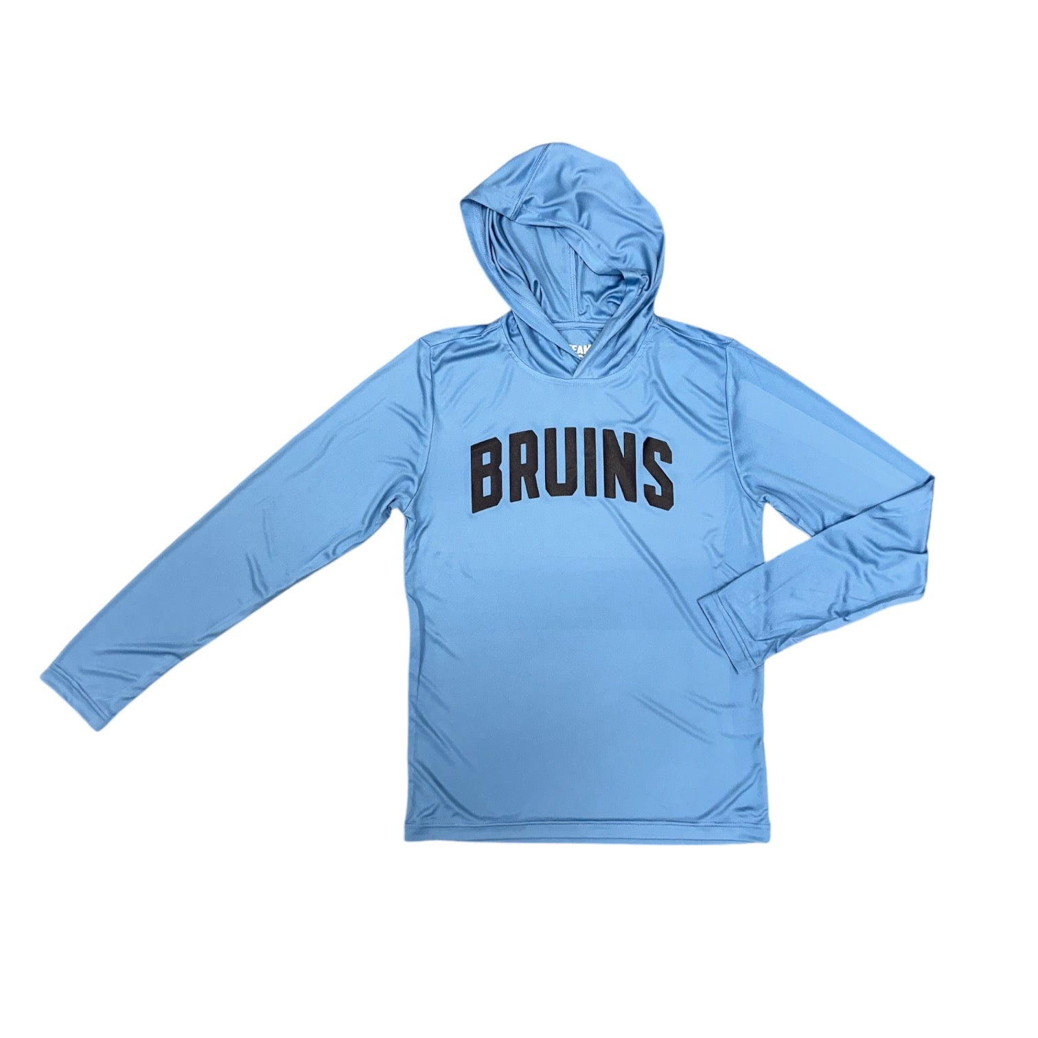 Men's Zone Dri Fit Performance Light Blue Hooded Long Sleeve - BRUINS