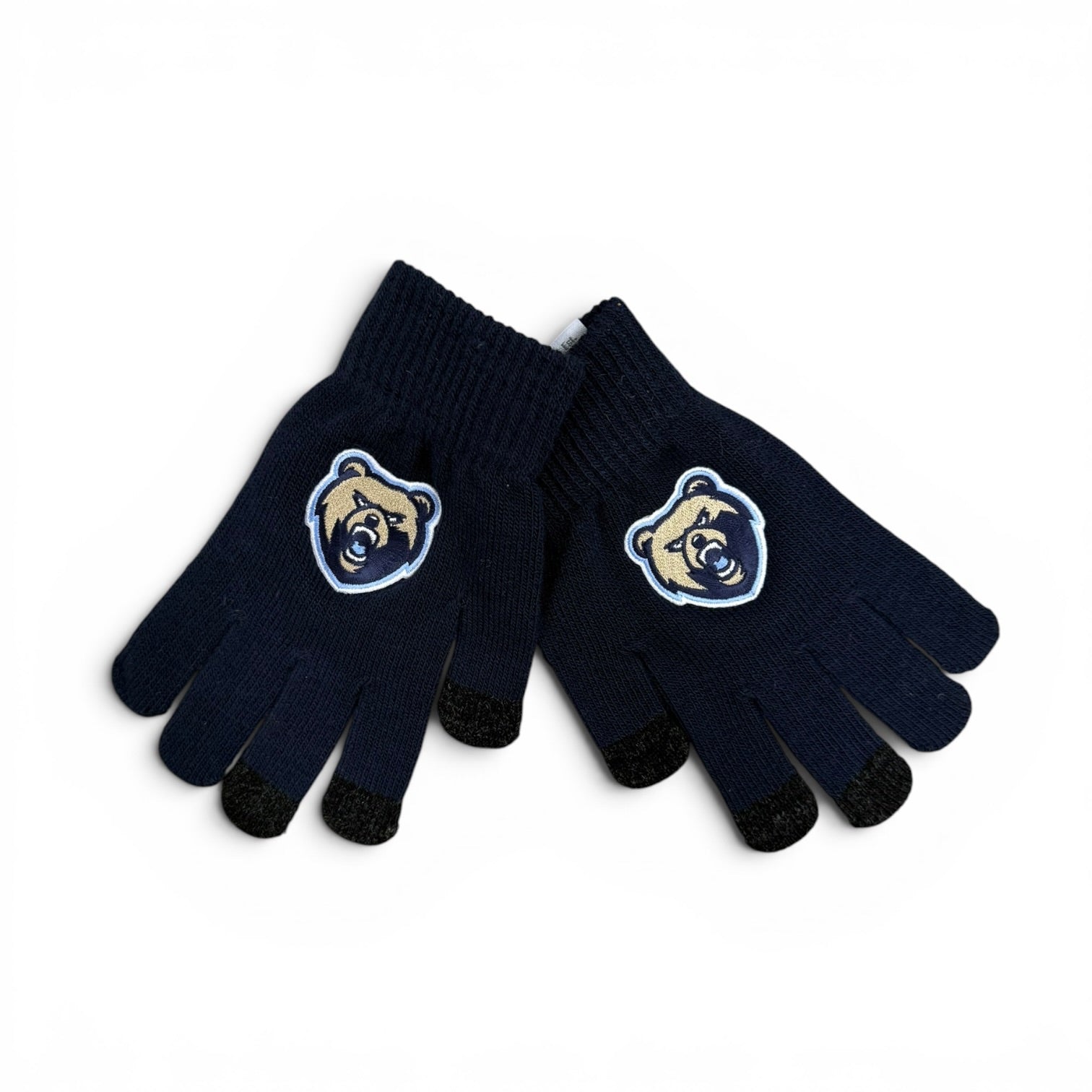 Youth MeText Knit Texting Gloves - Bear Head Patch