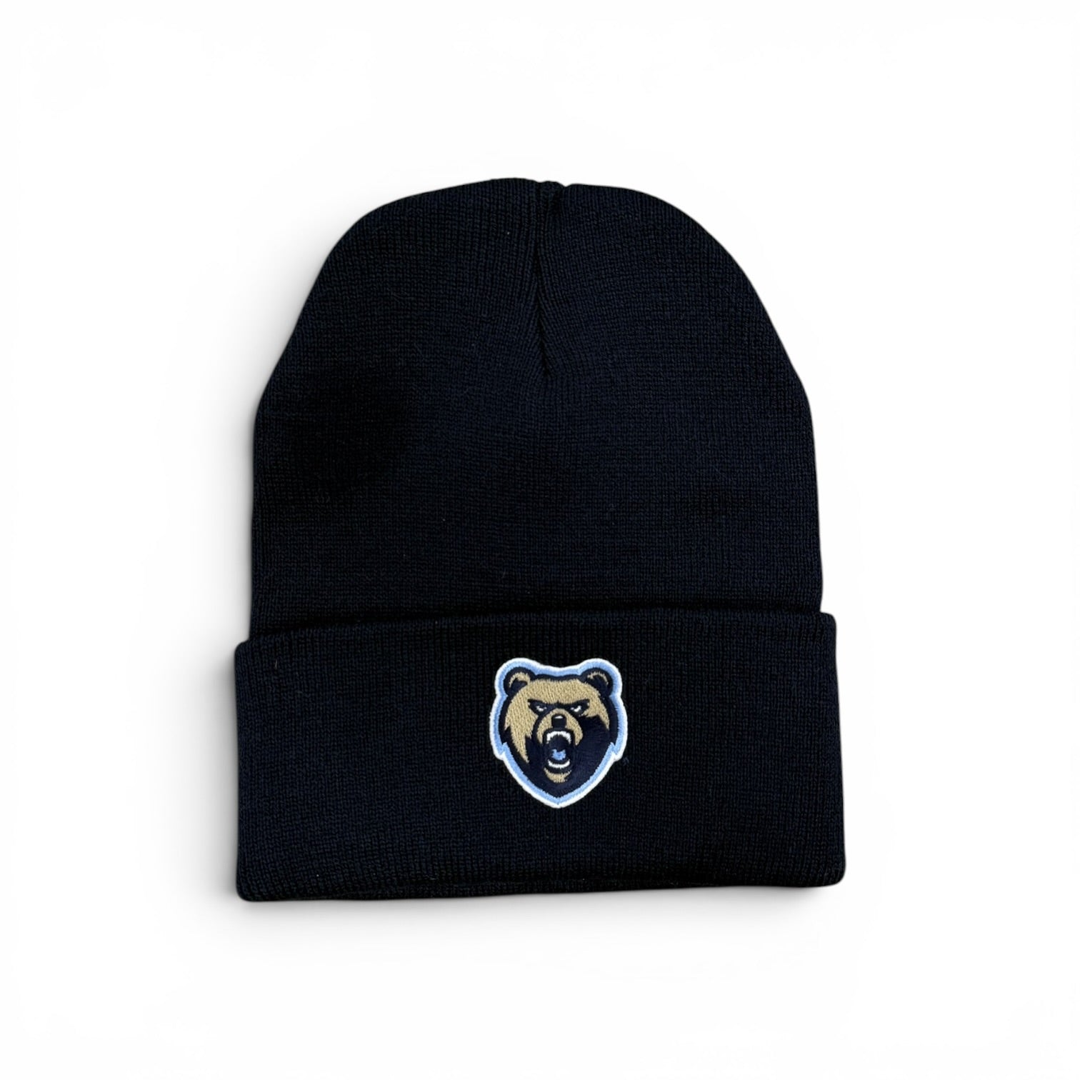 Youth North Pole JR Navy Cuff Beanie - Bear Head Patch