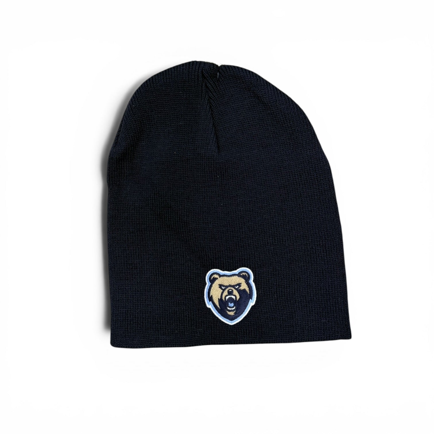 Everest Navy Knit Beanie - Bear Head Patch