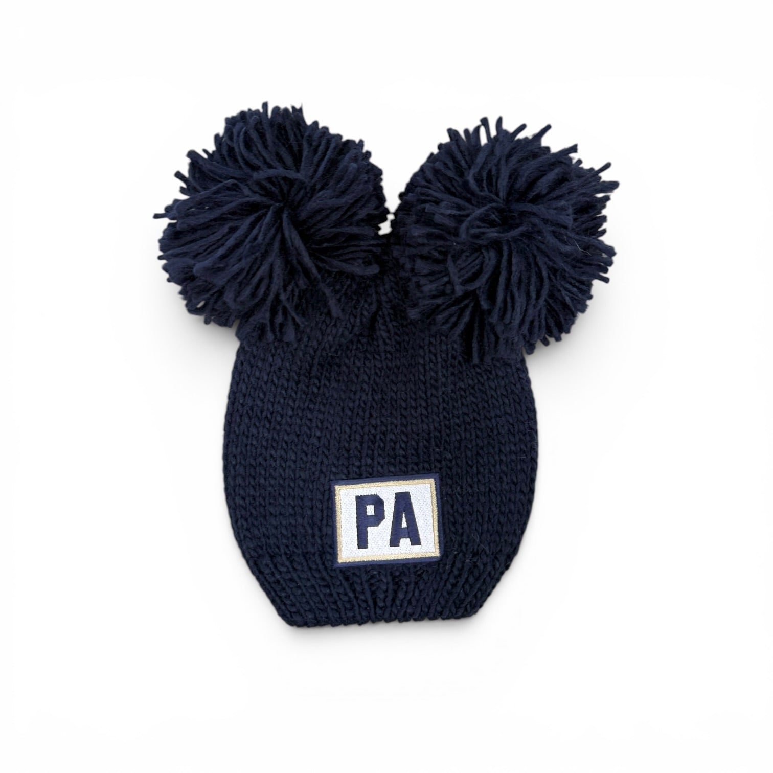 Youth Rey JR Navy Pom Beanie - PA Patch