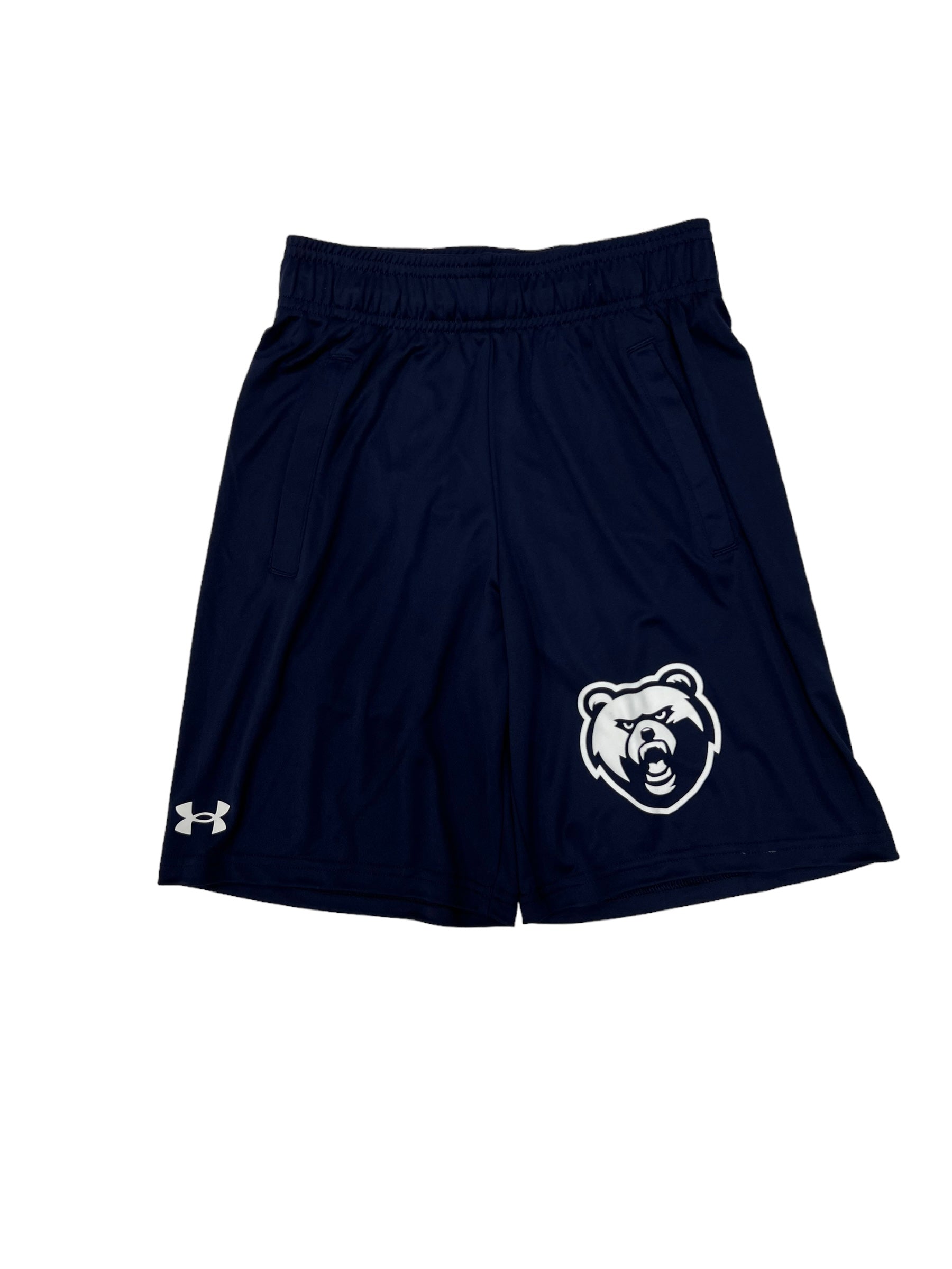 Boys' Under Armour Midnight Navy Vent Tech Shorts - Bear