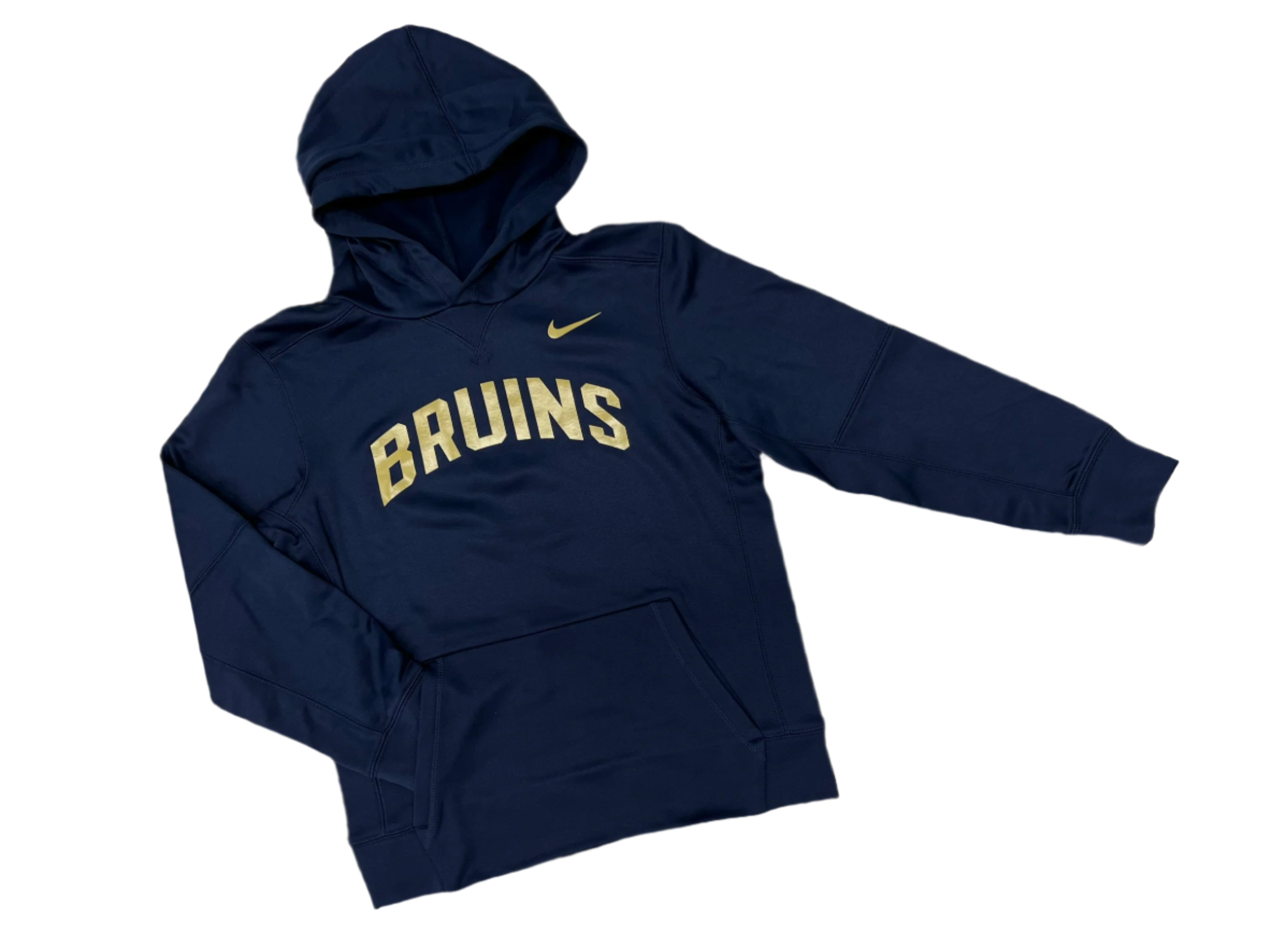 Men's Nike Therma PO Hoodie - Navy - Gold BRUINS