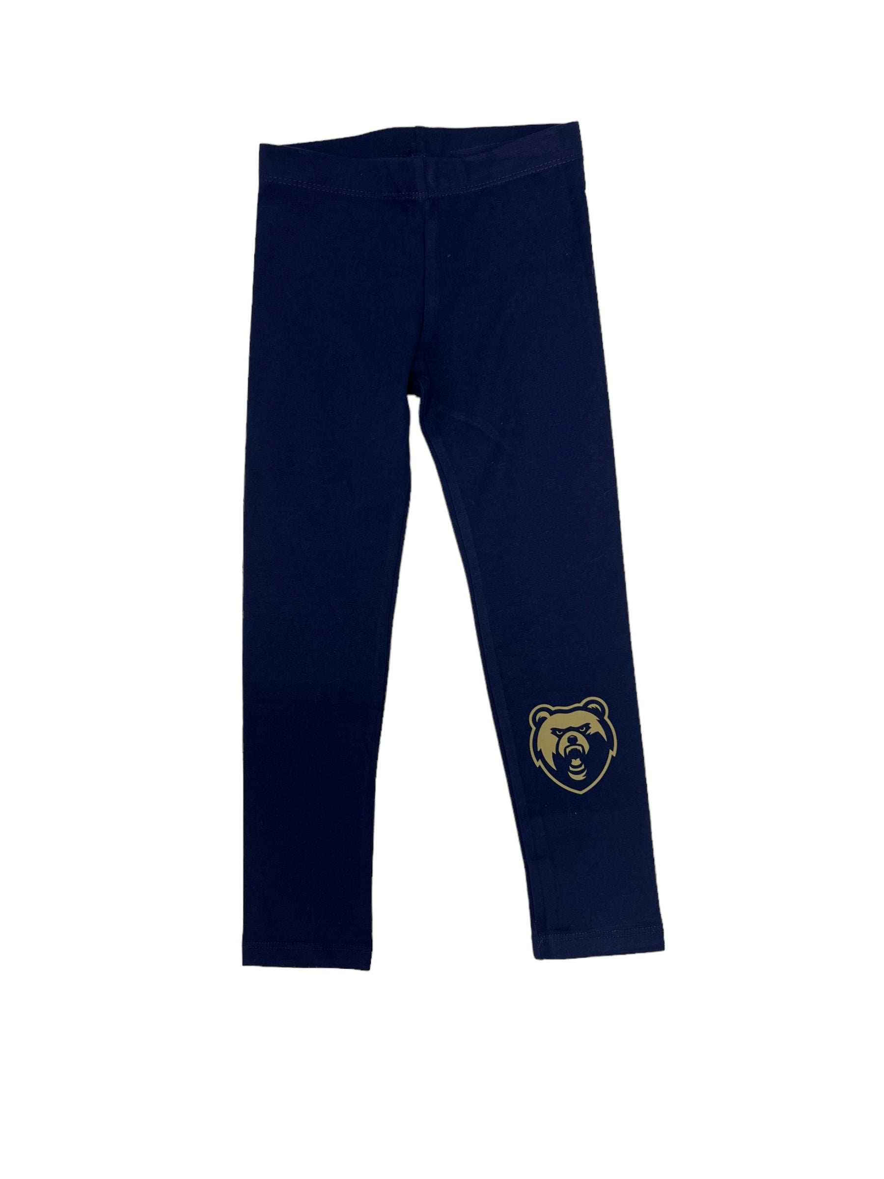 Girls' Solid Leggings - Navy - Gold Bear