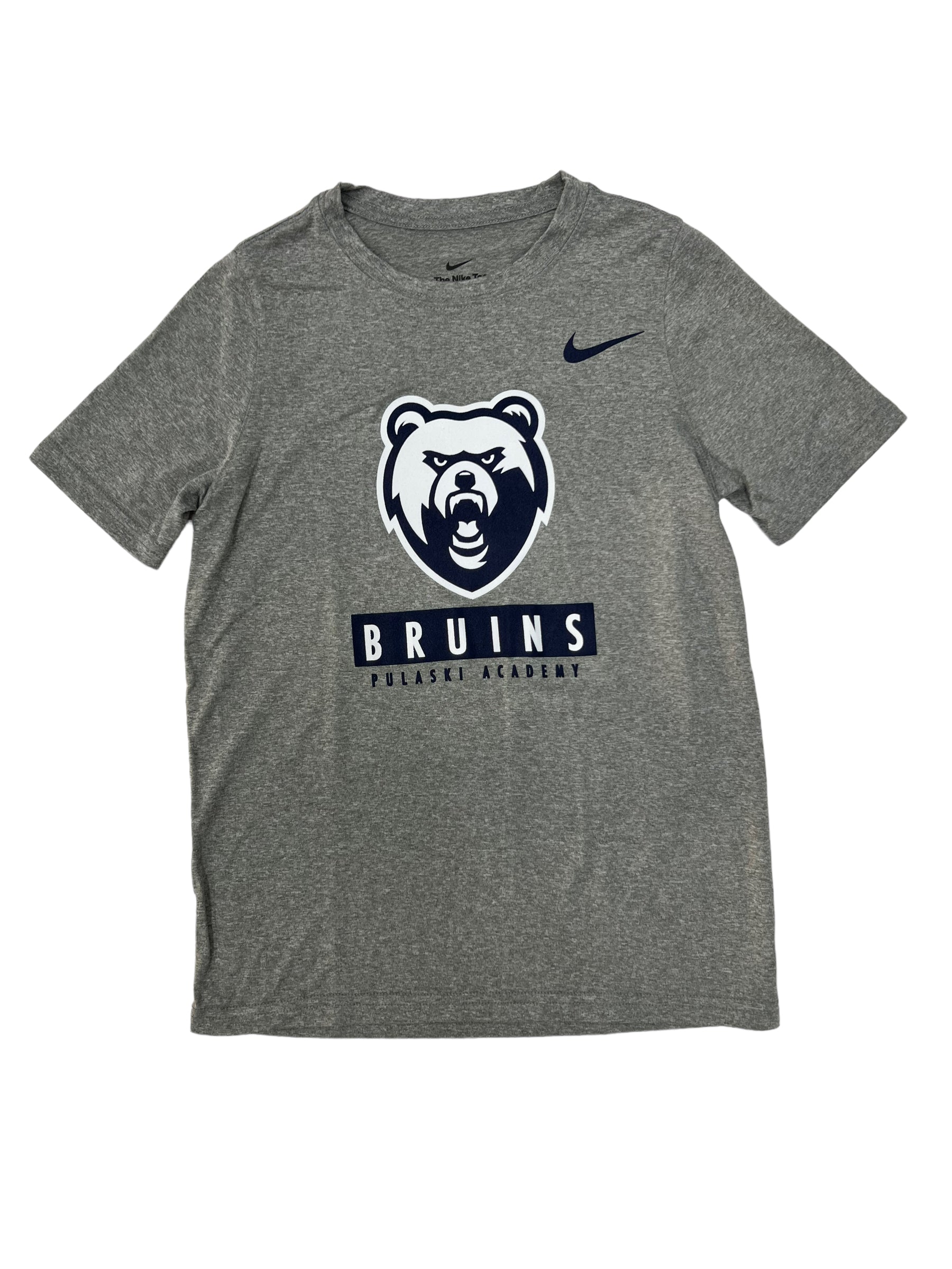 Boys' Nike Legend SS Tee - DkHthr - BearHead/BRUINS/PA