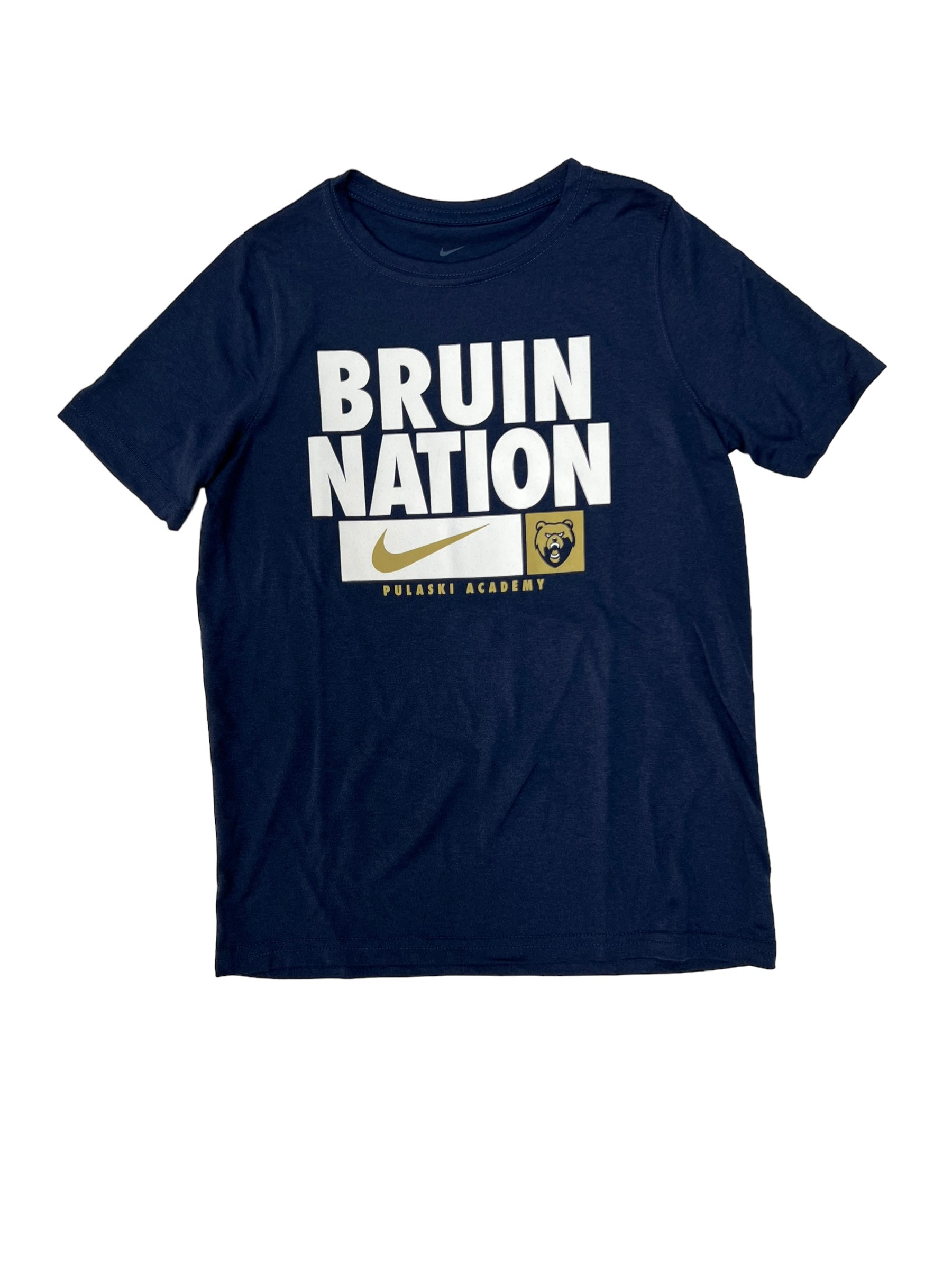 Boys' Nike Legend SS Tee - Navy - BRUIN NATION/Swoosh/Bear
