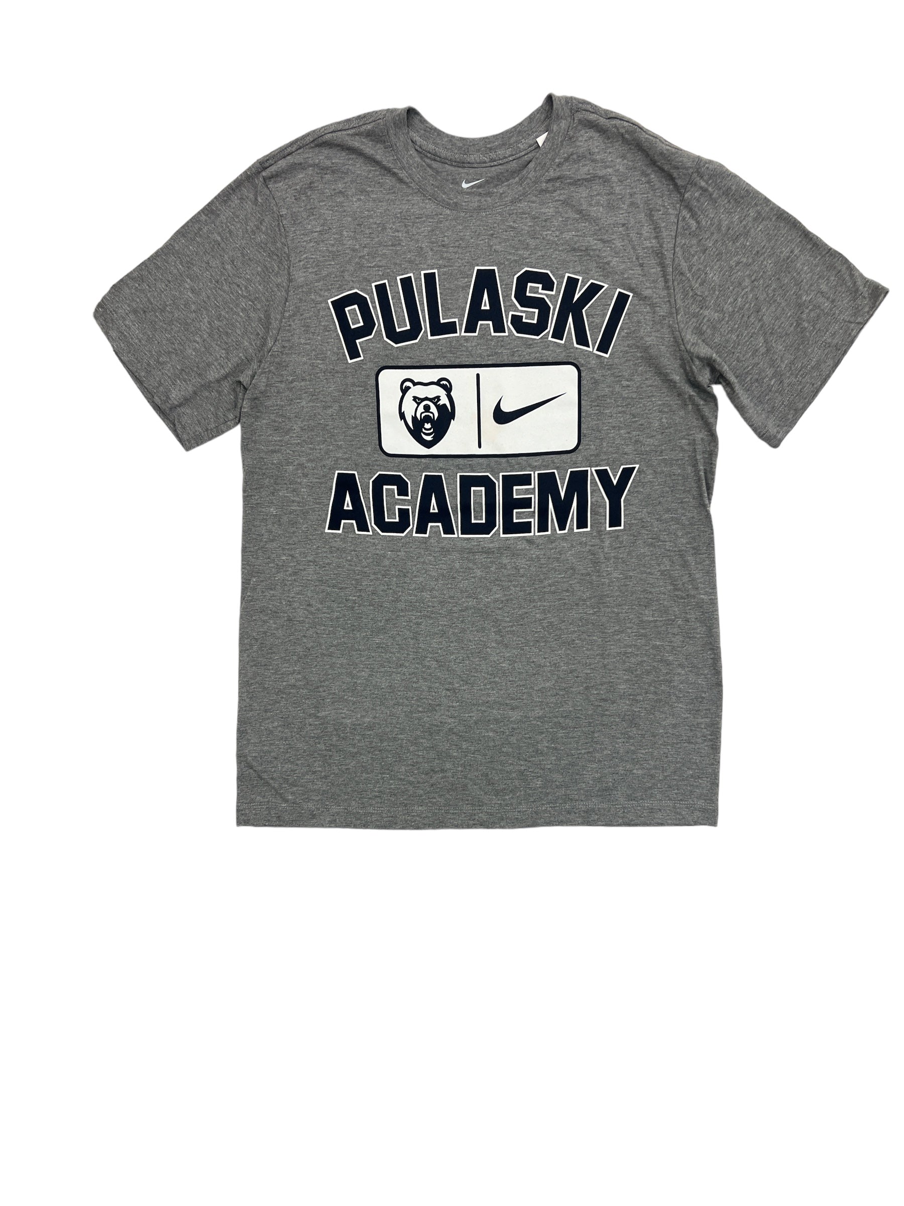 Men's Nike TriBlend SS Tee - Dk Hthr - Pul/Bear&Swoosh/Acad