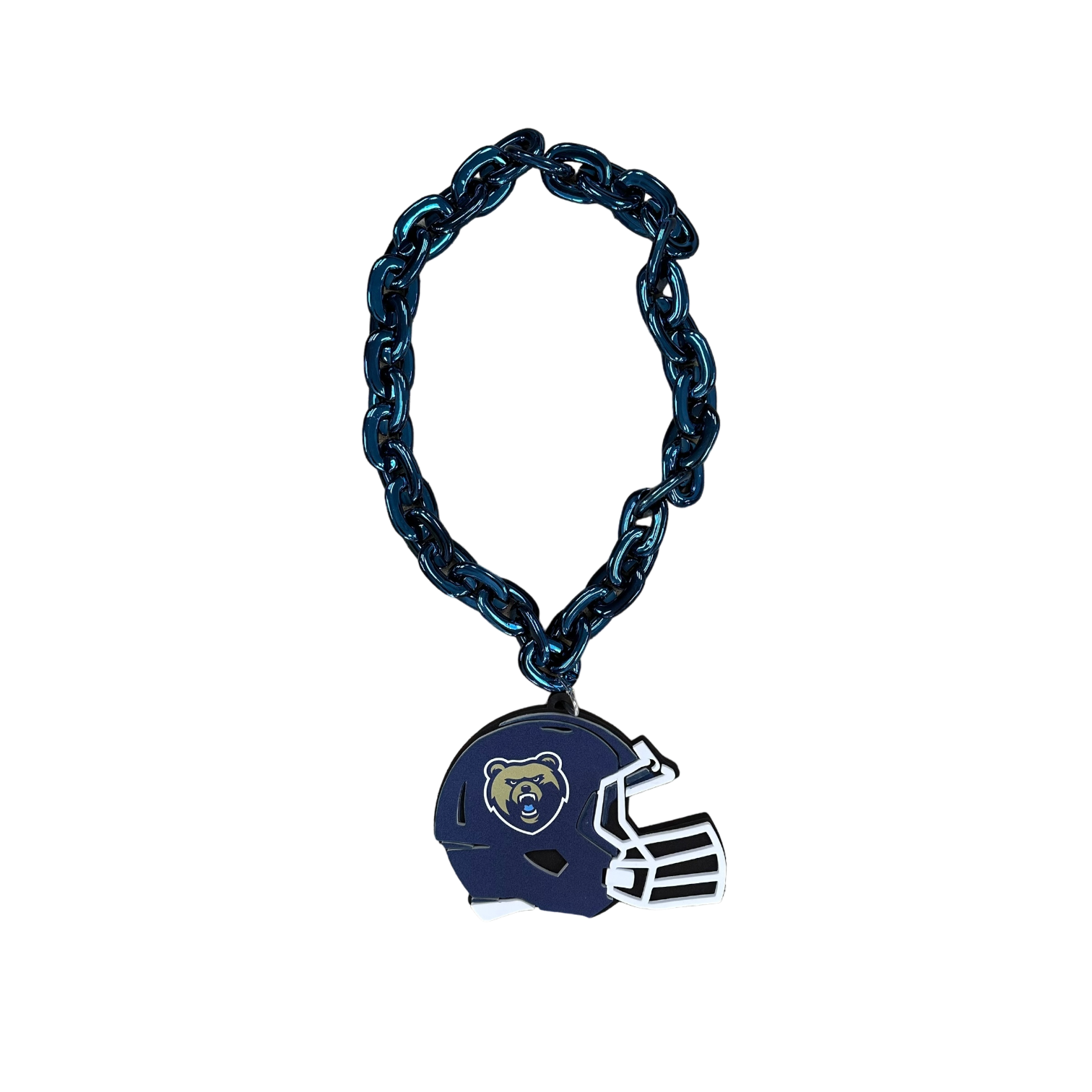 Overszied Gameday Navy Chain w/ Foam Helmet Medallion