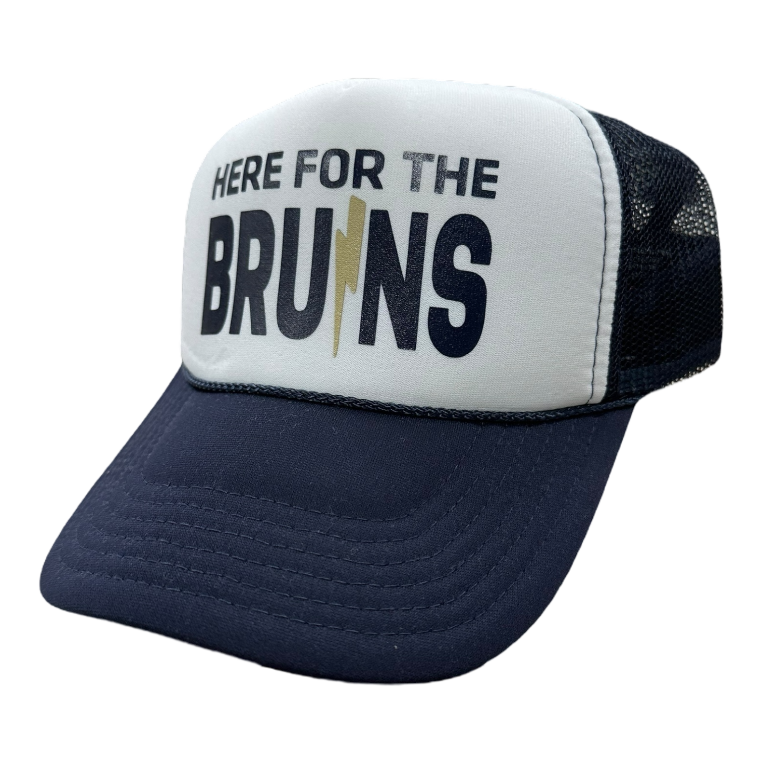 Navy/White Trucker - Here for the Bruins