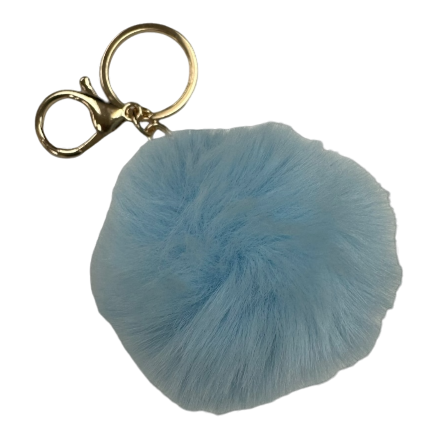 Fluff Ball Keychain - Light Blue