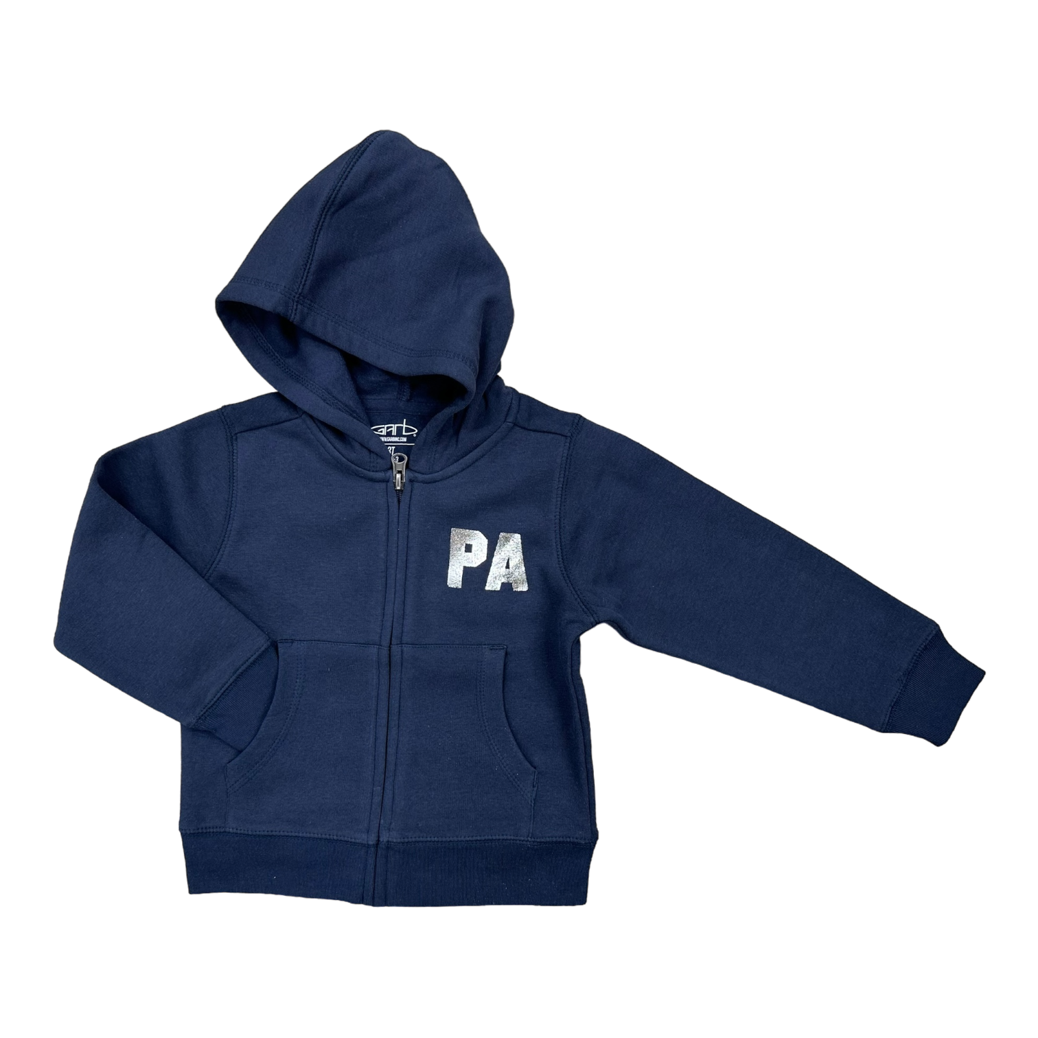 Toddler Girls' Garb Full-Zip Hoodie - Navy - Metallic PA