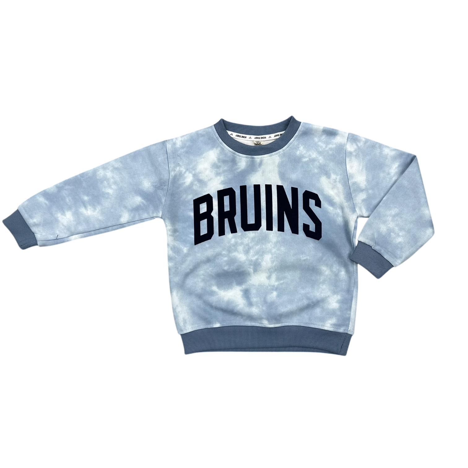 Toddler Girls' Light Blue Tie-Dye Crew - BRUINS