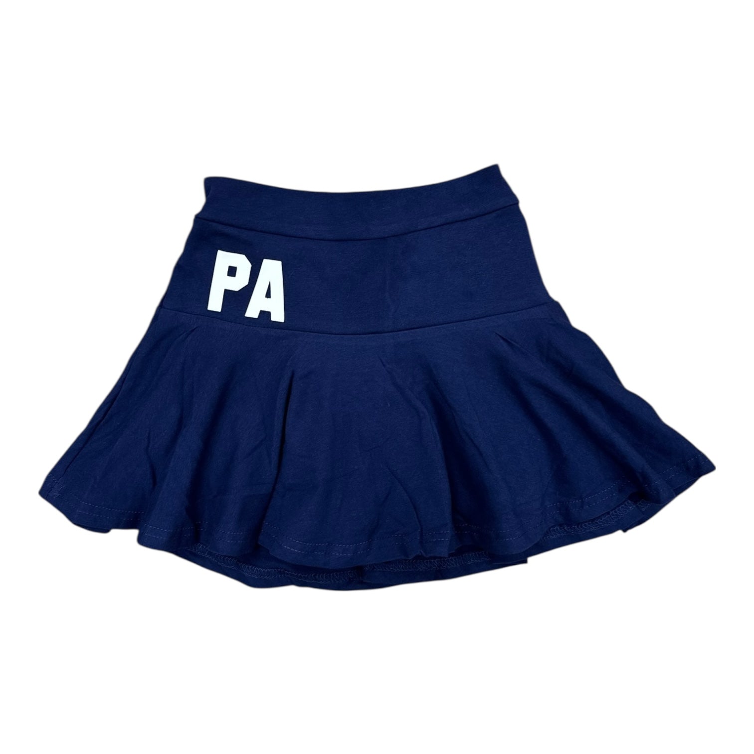 Youth Girls' Navy Pleated Cotton Skort - PA