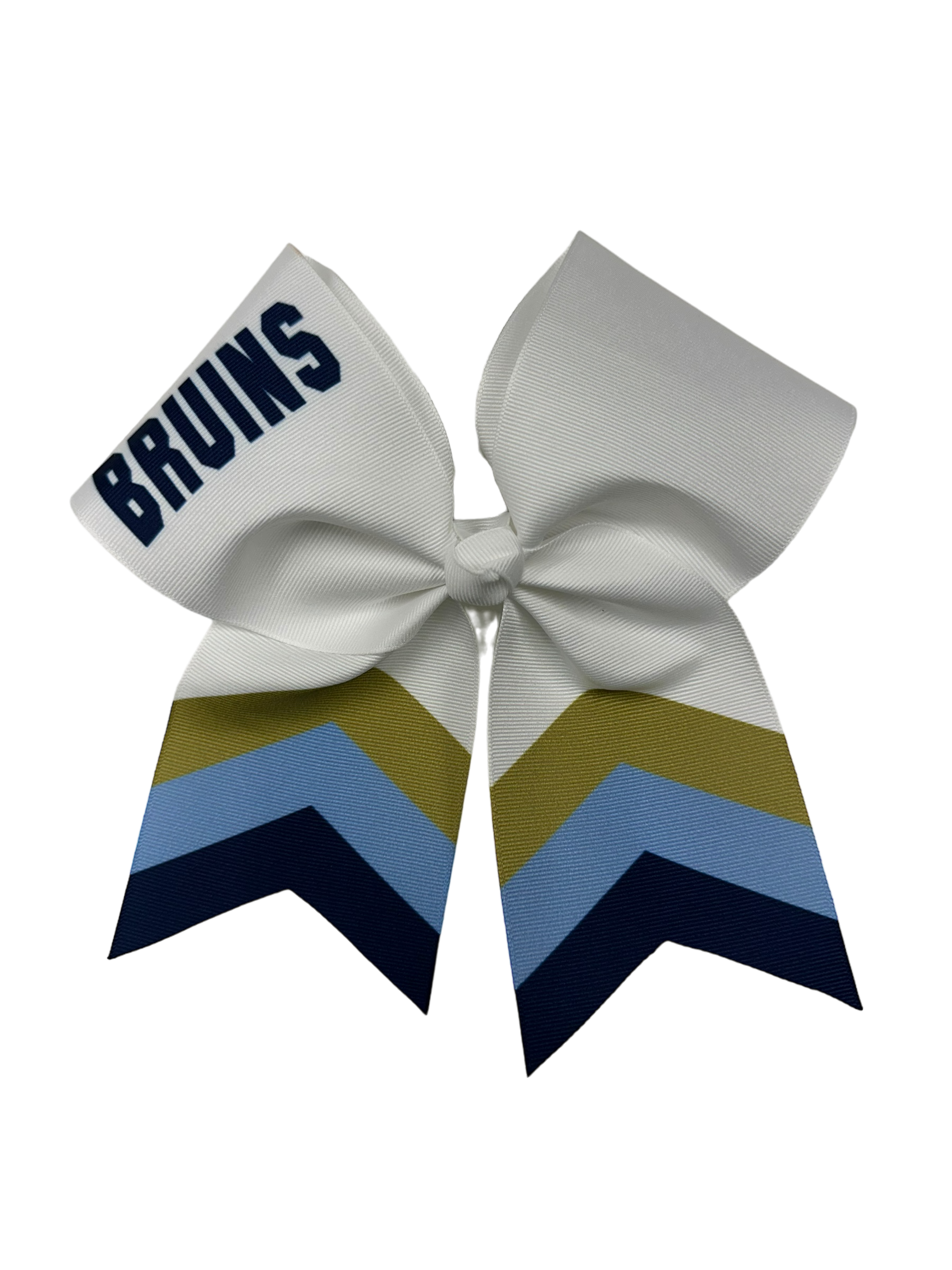 Spirit Cheer Bow Barrette - BRUINS / Arrow Detail