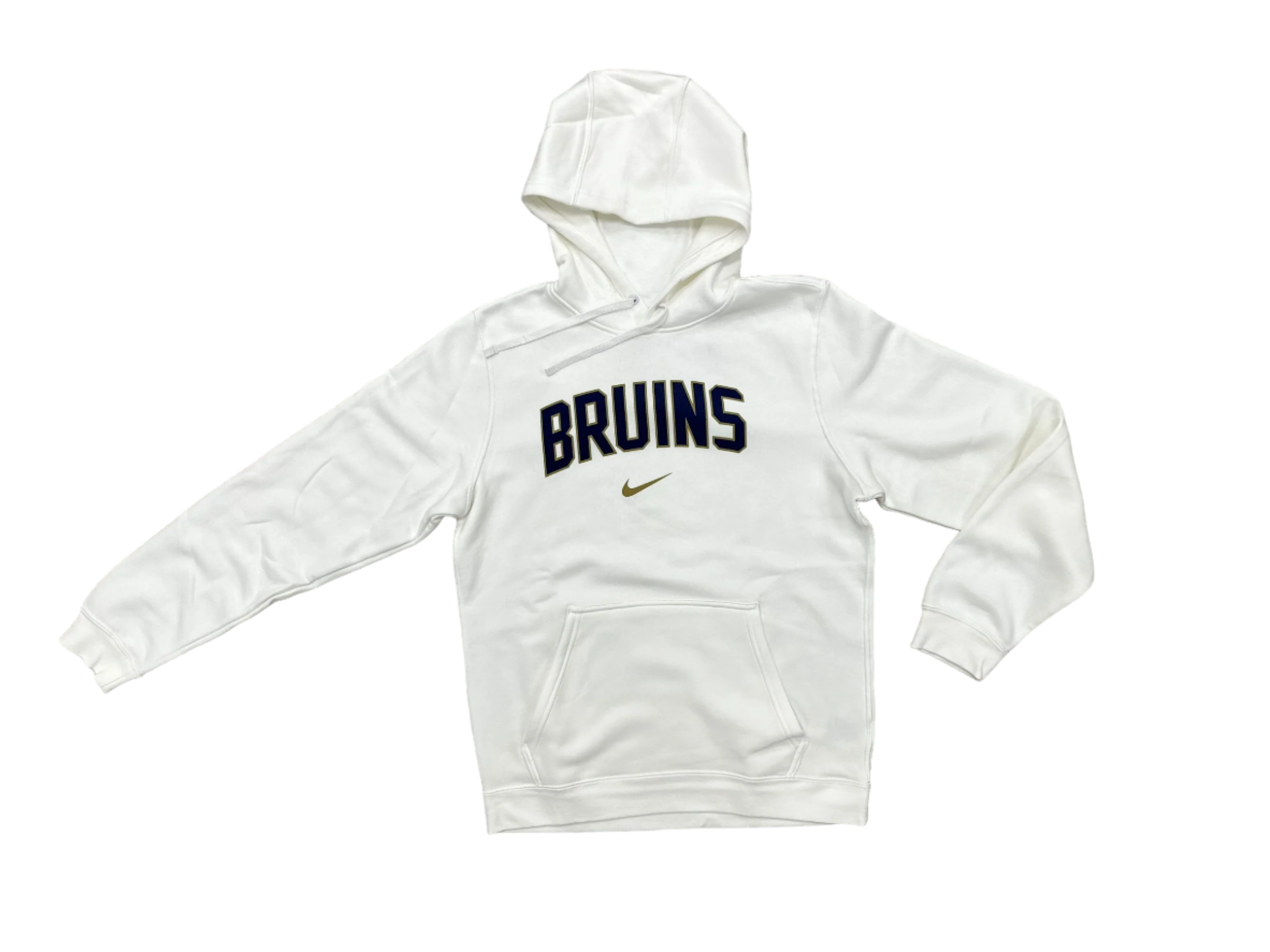 Men's Nike Club Fleece PO Hoody - White - BRUINS