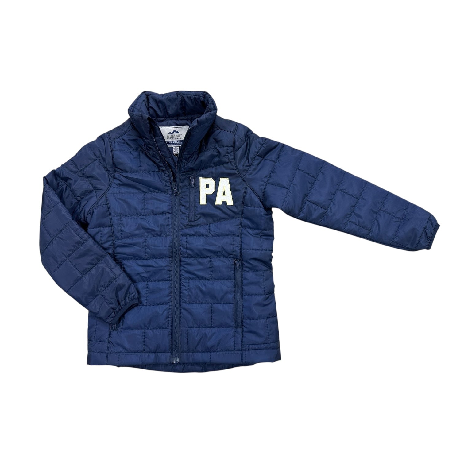 Youth Quilt Puff Jacket - Navy - PA