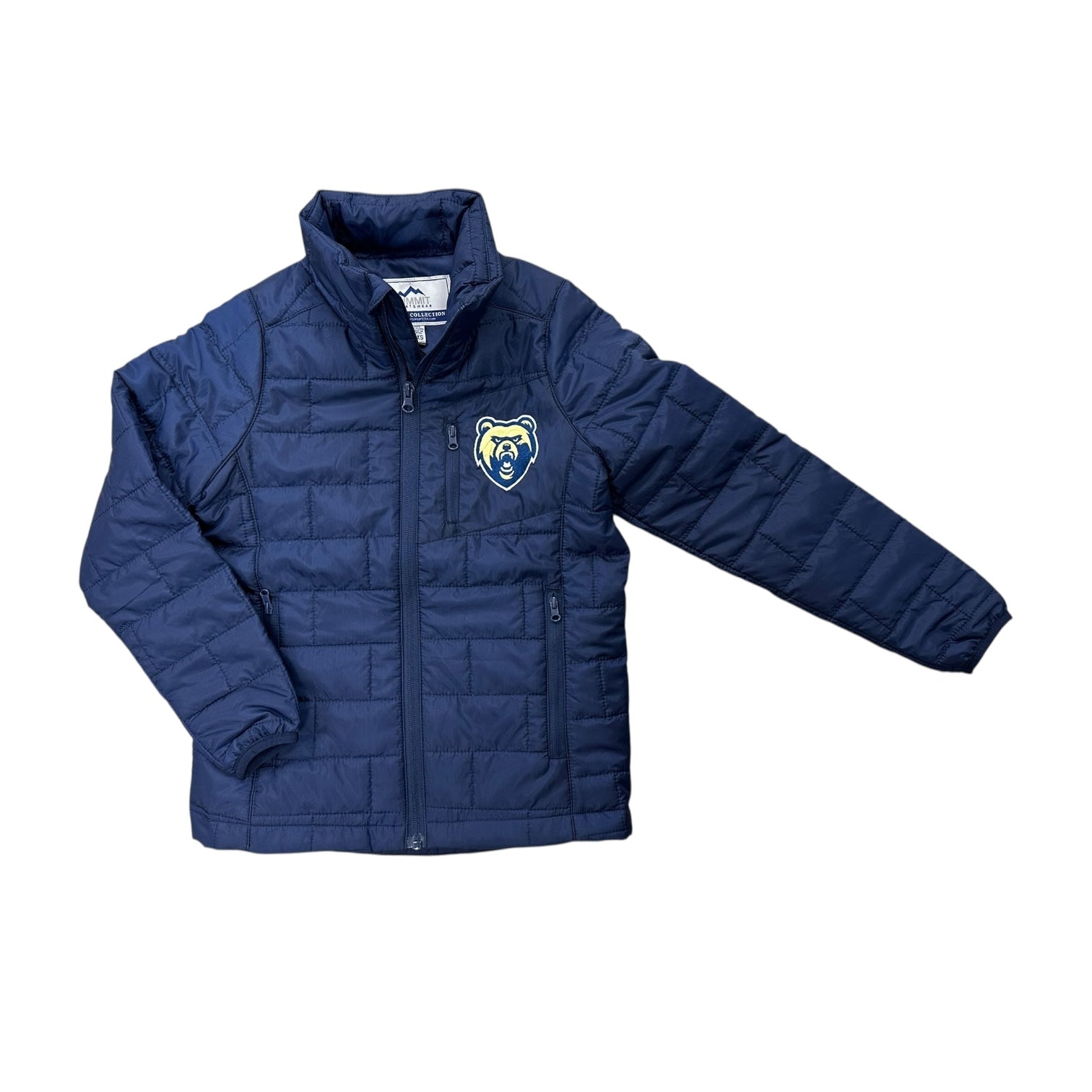 Youth Quilt Puff Jacket - Navy - Bear