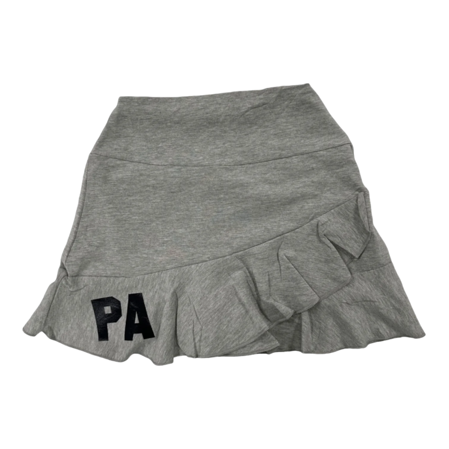 Girls' Cotton Ruffled Skort - Heathered Grey - PA