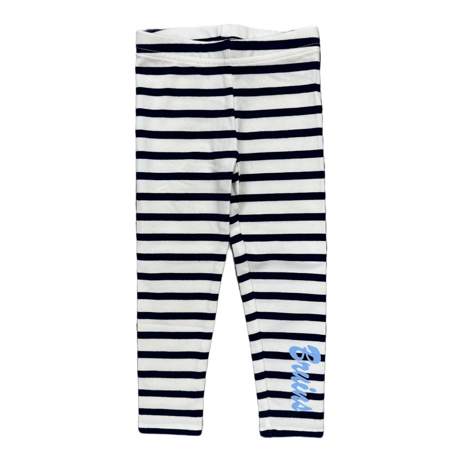 Toddler Girls' Striped Leggings - Navy/White - Lt Blue Bruins