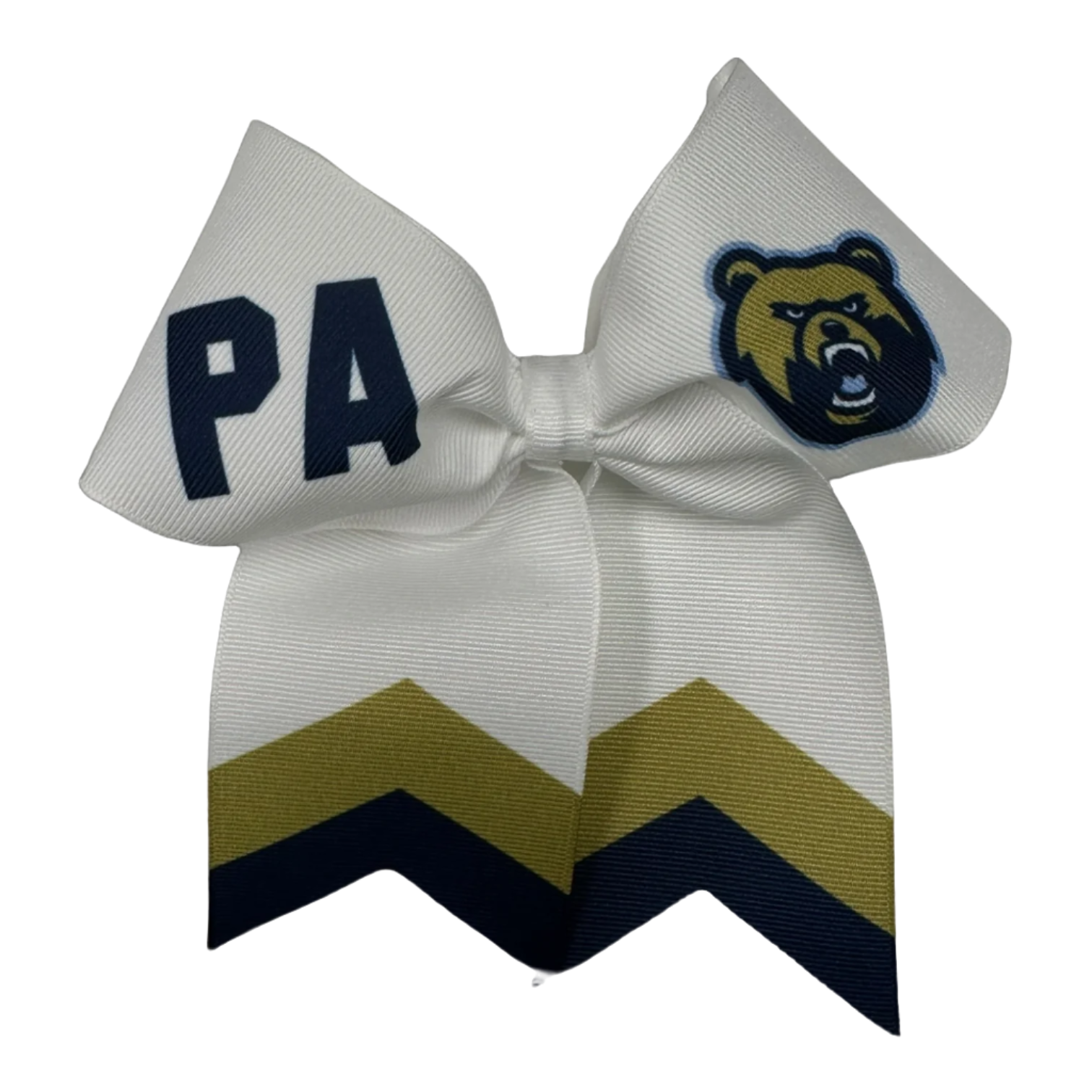 Spirit Cheer Bow Barrette - PA / Bear Head / Arrow Detail