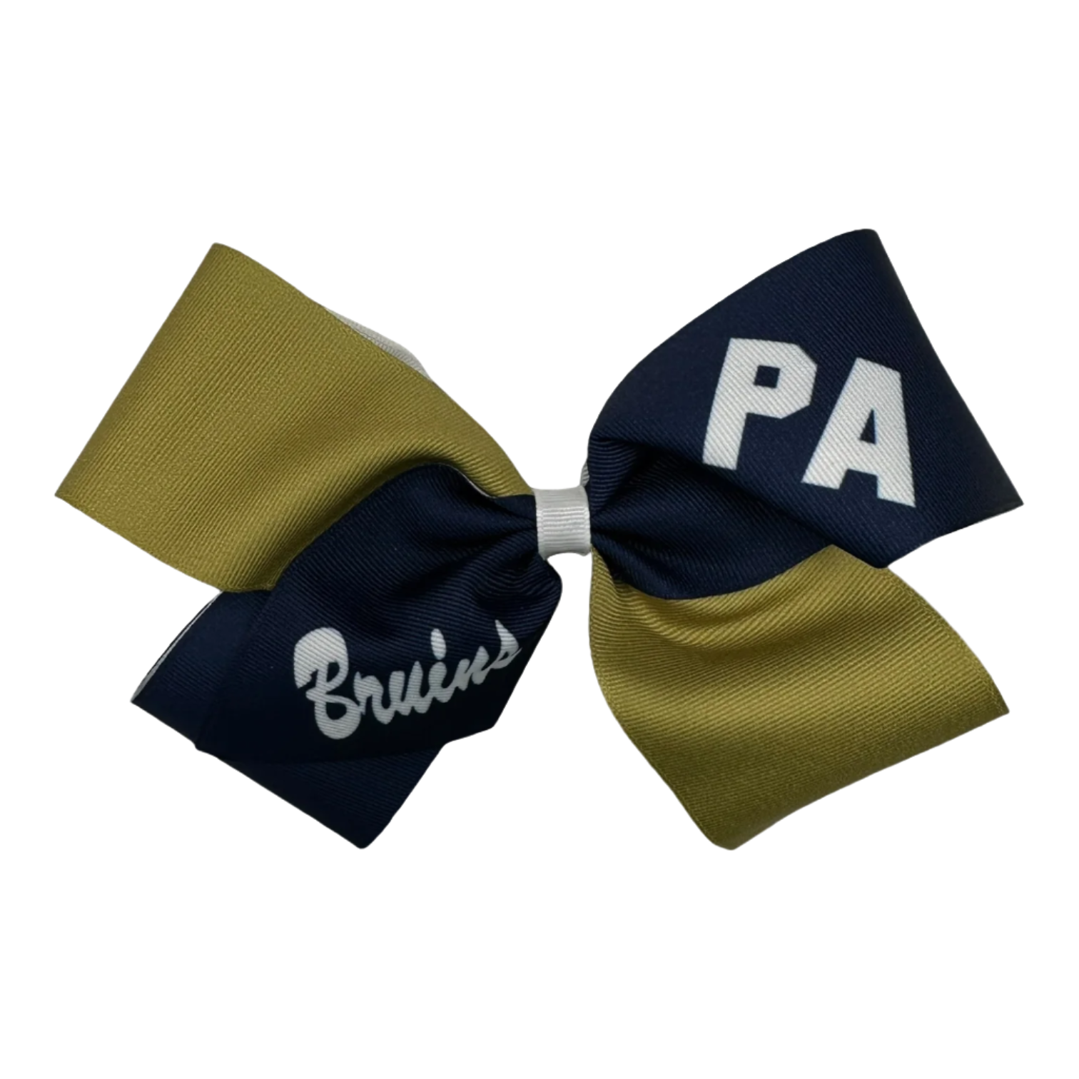 Spirit Cheer Bow Barrette (Medium) - PA/Bruins Script