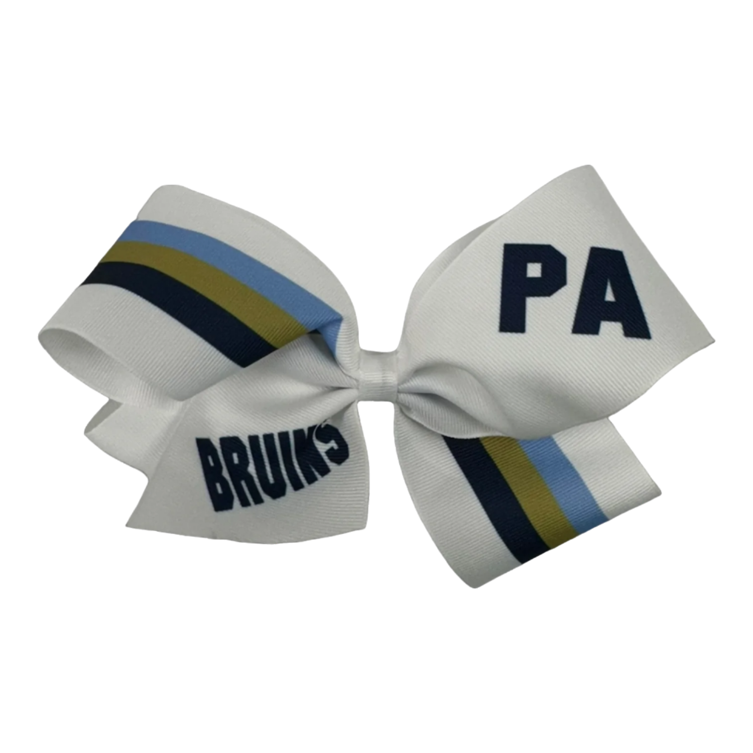 Spirit Cheer Bow Barrette (Medium) - Stripes/PA/BRUINS