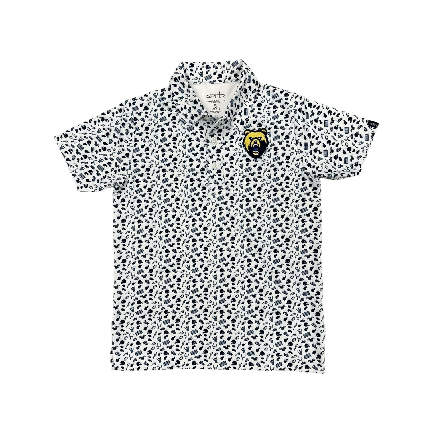 Boy's Garb Dri-Fit Polo - Football Graphic Polo
