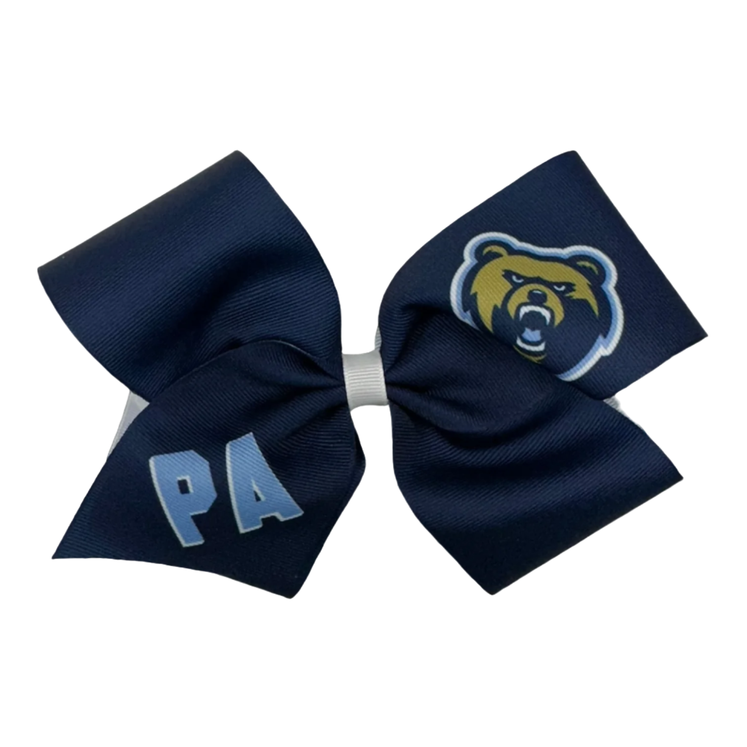 Spirit Cheer Bow Barrette (Medium) - PA/Bear Head