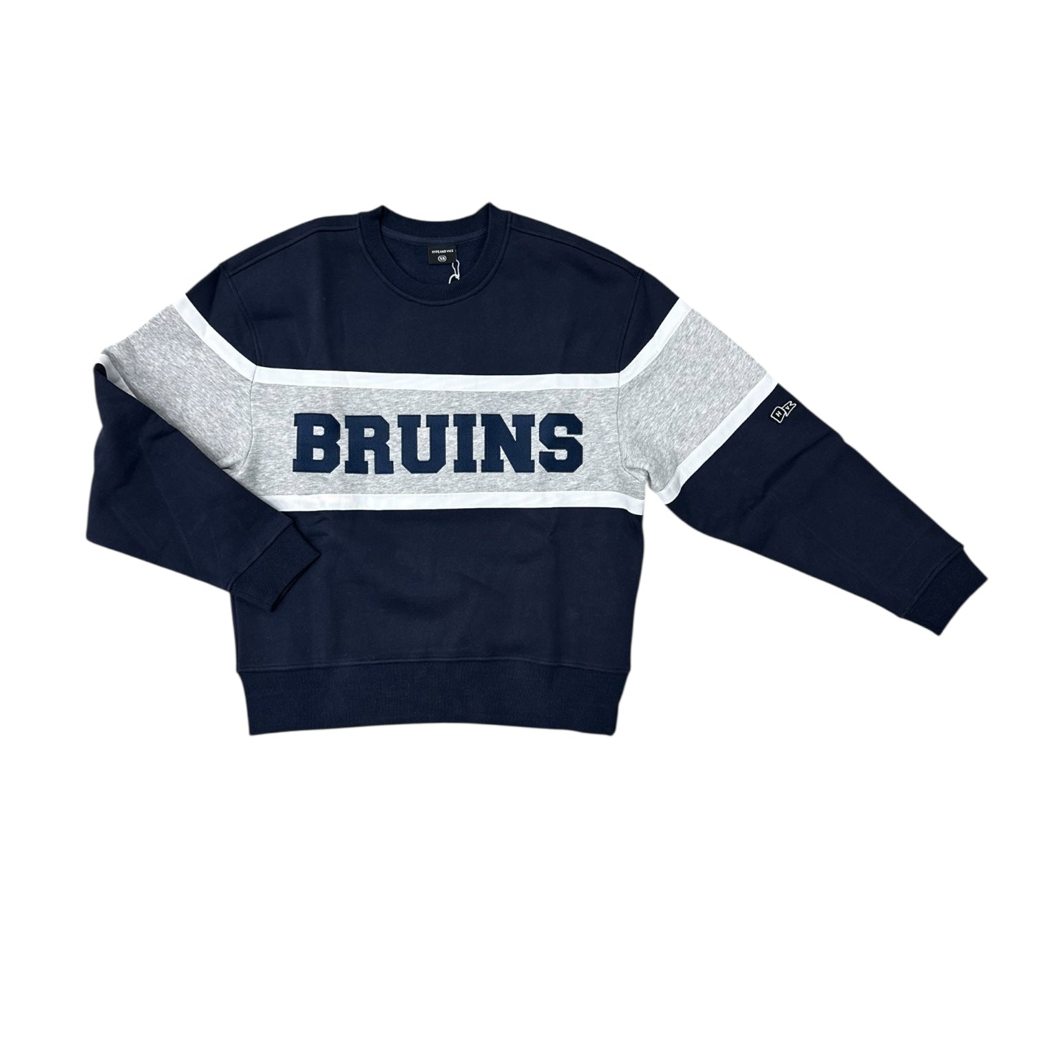 Women's Color Block Crew Neck - BRUINS (Embroidered)