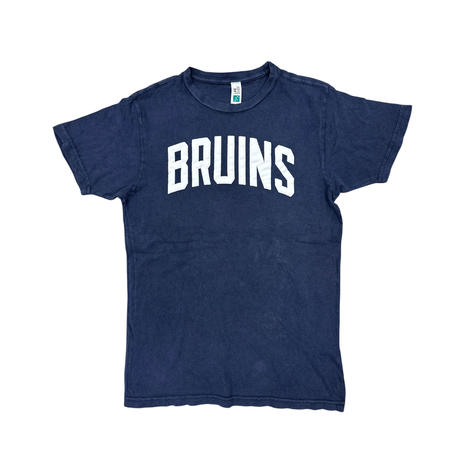 Adult Lane Seven Vintage Navy Tee - BRUINS Puff Print