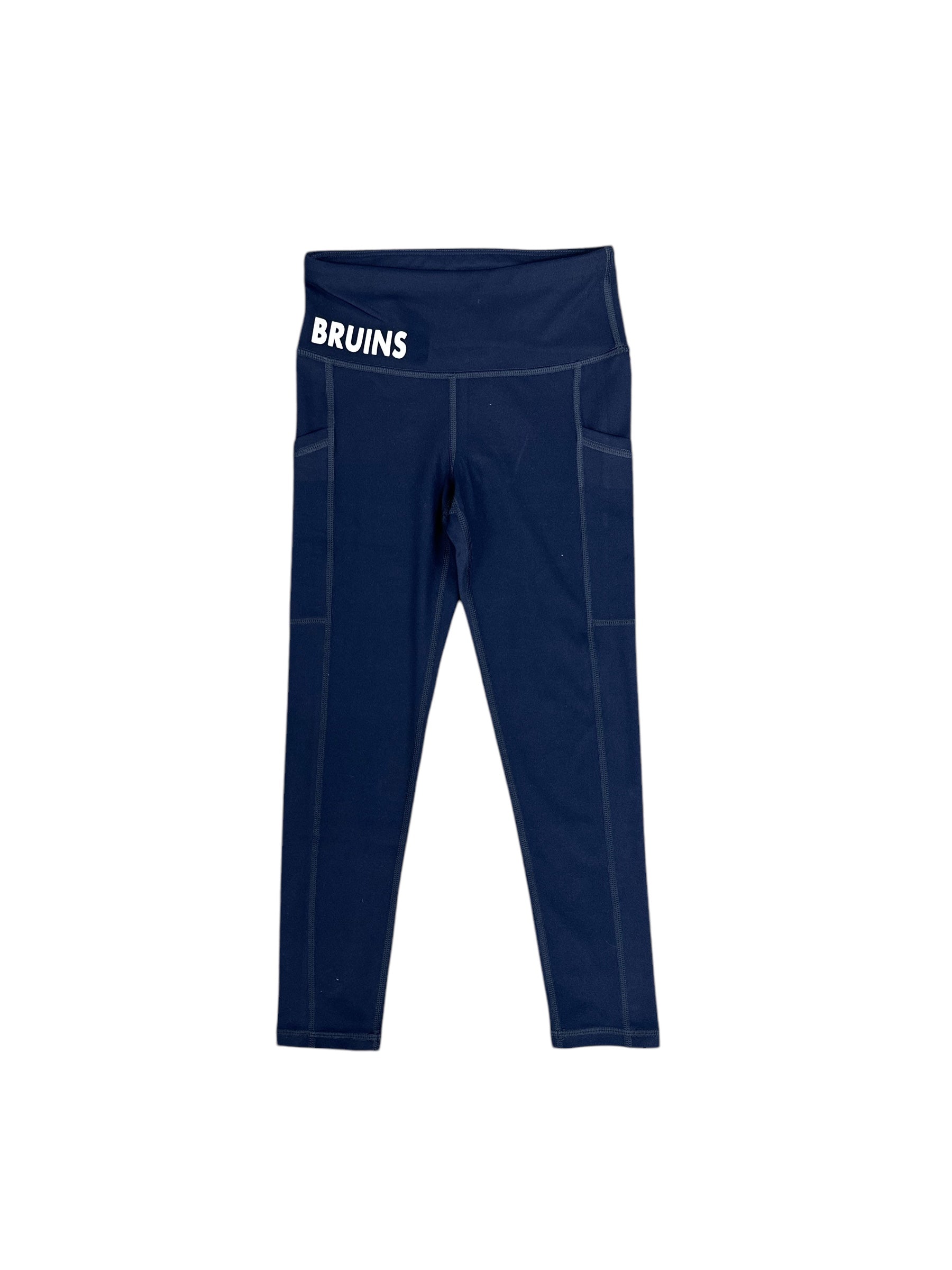 Girls' Navy Yoga Pants w/ Pockets - BRUINS