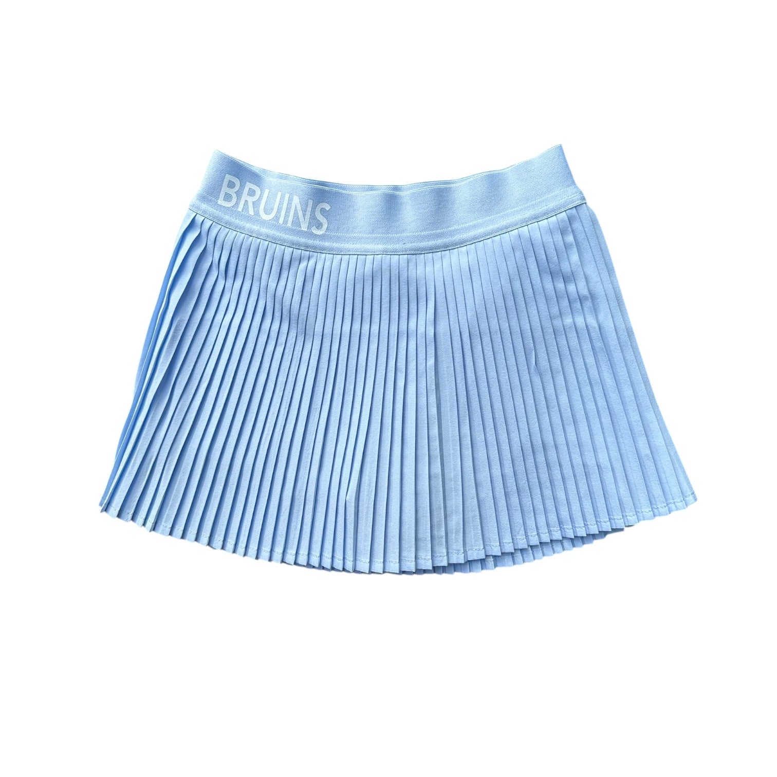 Girls' Pleated Skort - Light Blue - Block BRUINS (White)