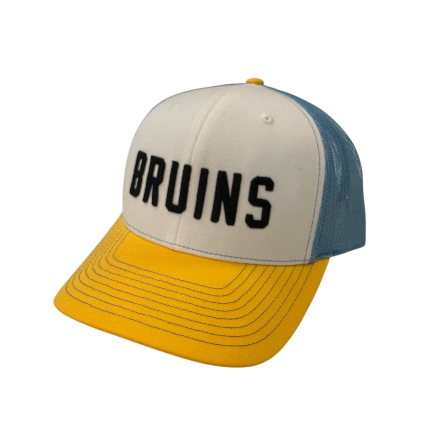 Richardson Retro White, Gold, Light Blue Trucker - BRUINS