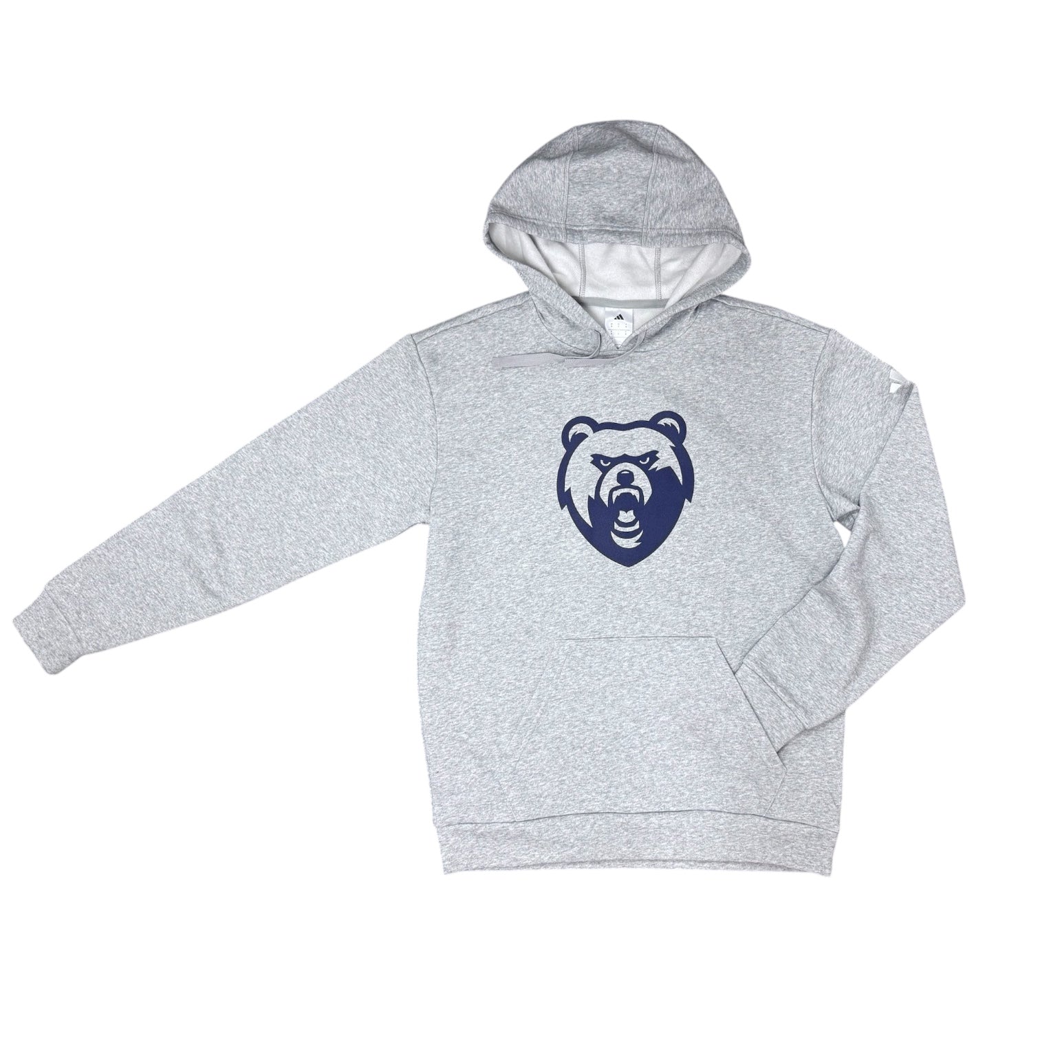 Men's Adidas Grey Fleece Hood - Bear Head
