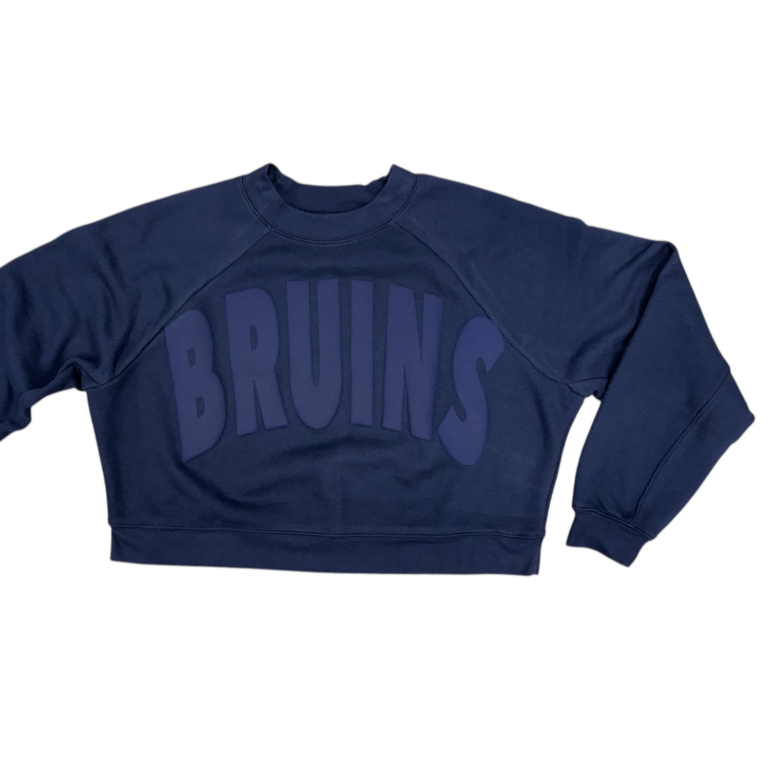 Women's Pullover Navy Fleece - Large Puff BRUINS