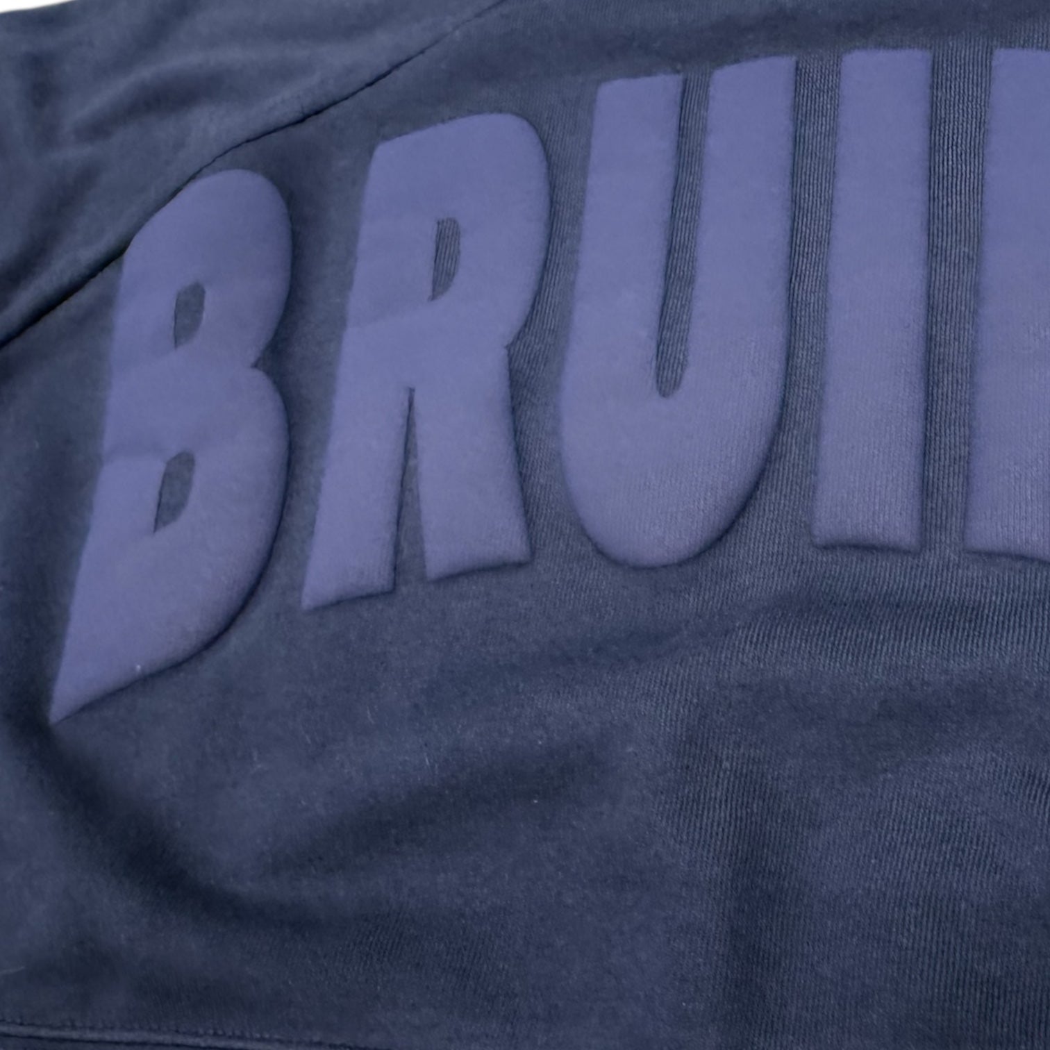 Women's Pullover Navy Fleece - Large Puff BRUINS