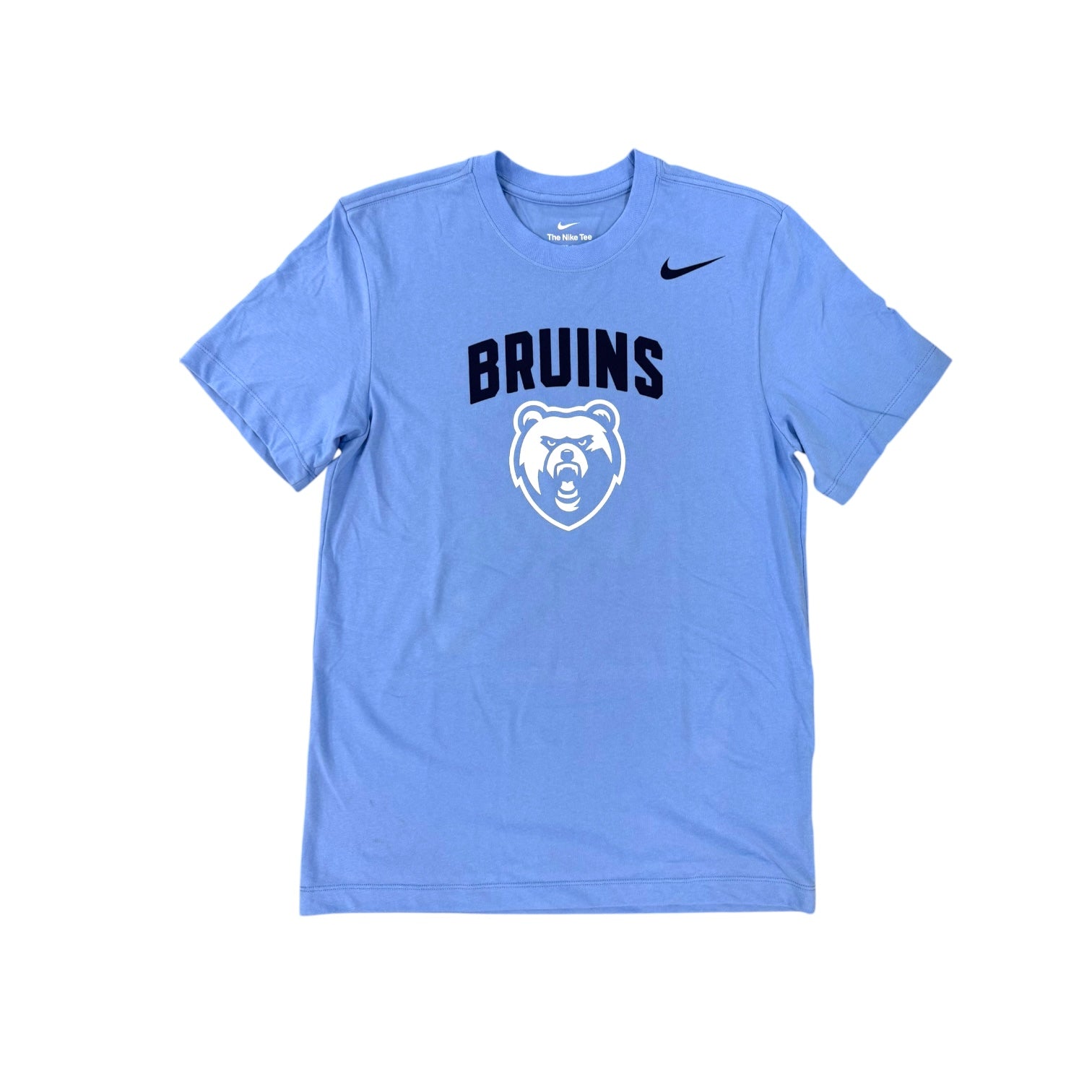 Men's Nike Valor Blue Dri-fit Cotton Tee - Arched BRUINS / Bear Head