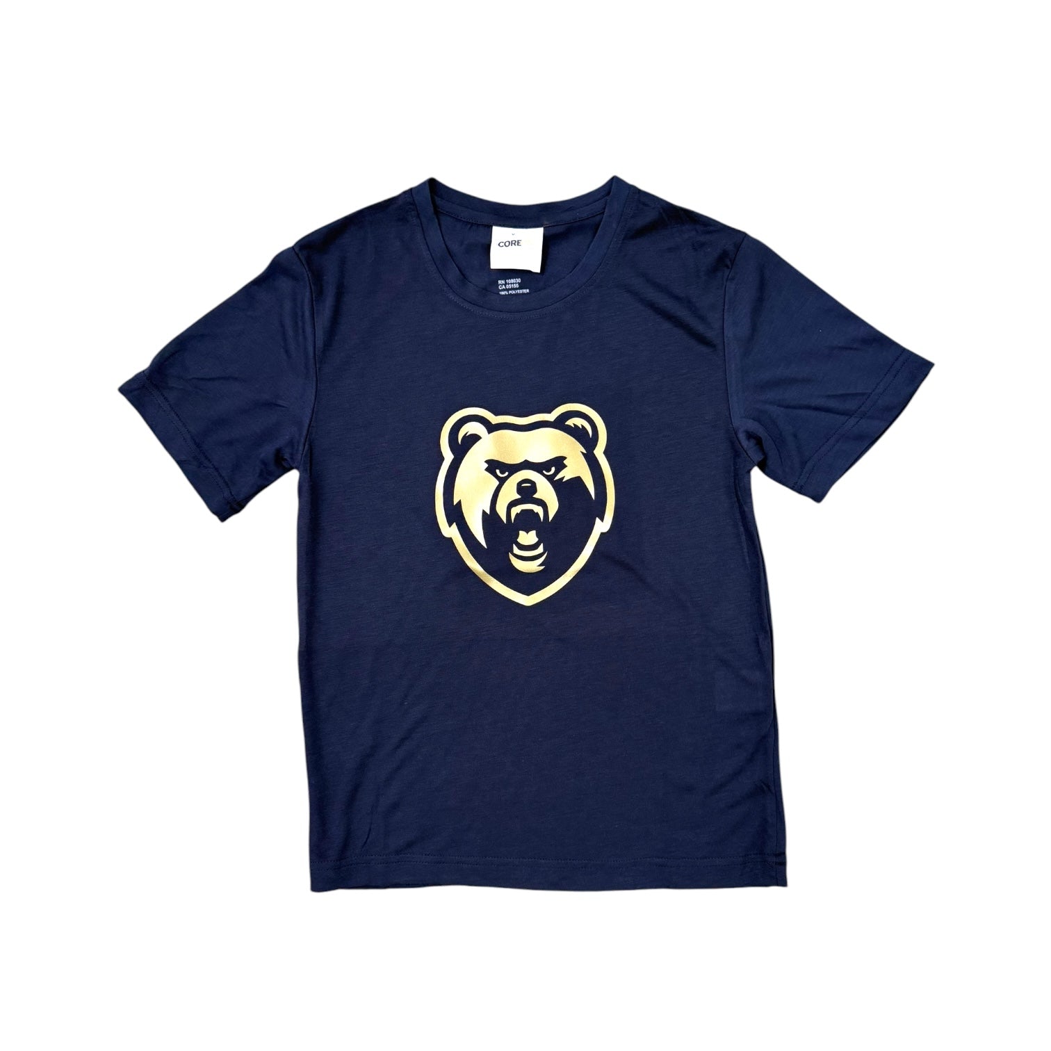 Boys' CORE Performance Navy SS Tee - Bear Head