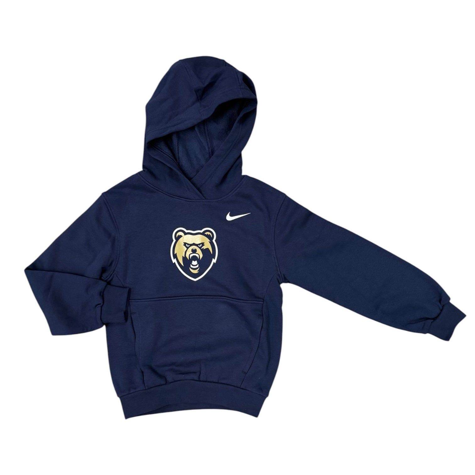 Boys' Nike Cotton Club Fleece Navy Hoody - Bear Head