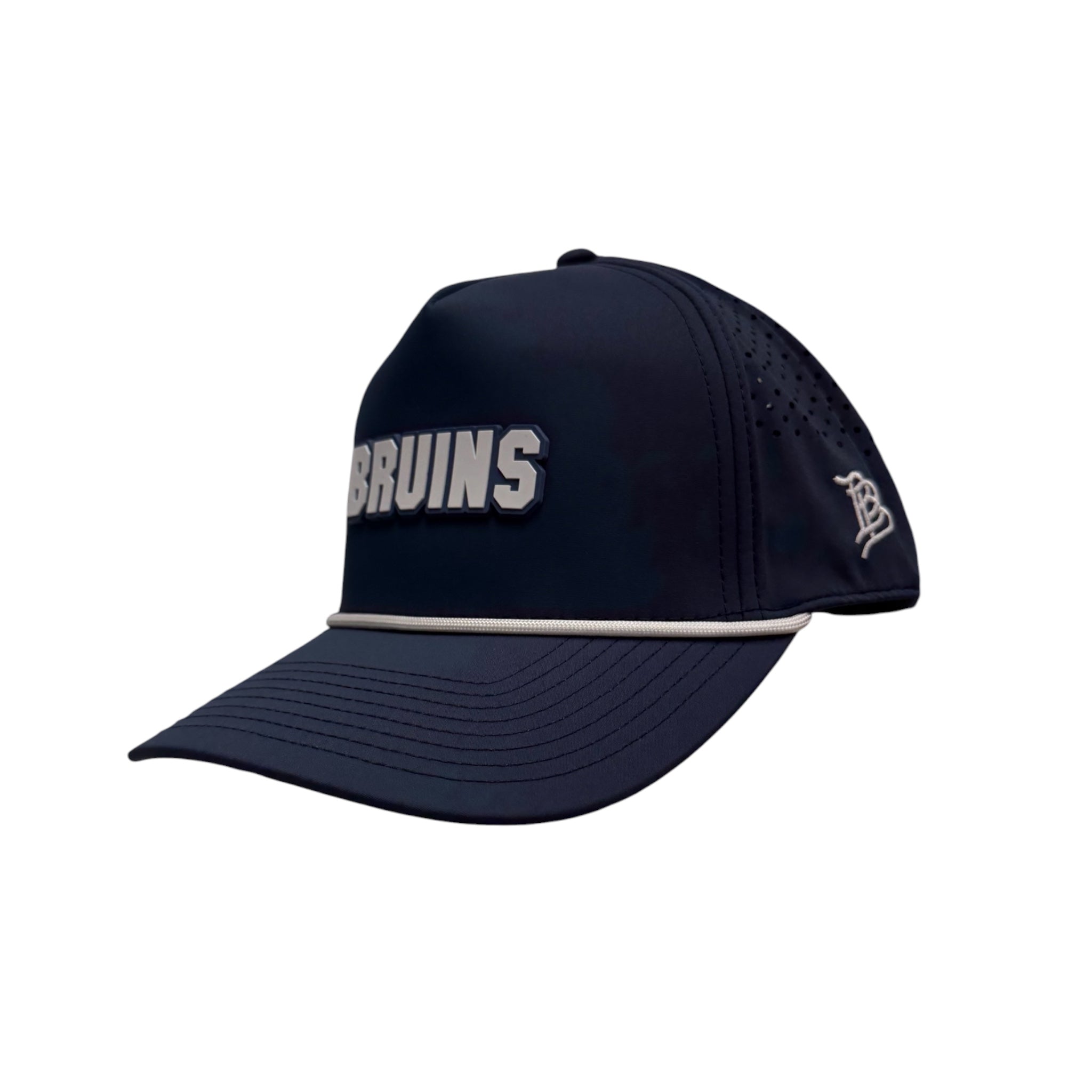 Branded Bills Navy Perforated Performance Hat w/ White Rope - PVC BRUINS